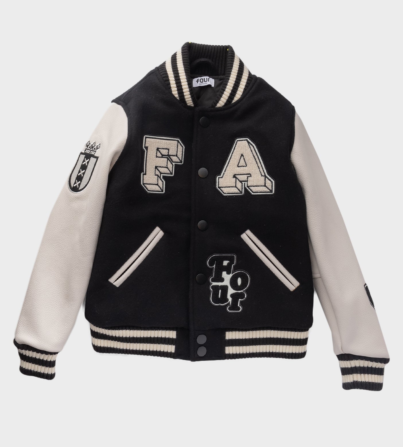 Gucci Varsity Wool And Leather Jacket - Black
