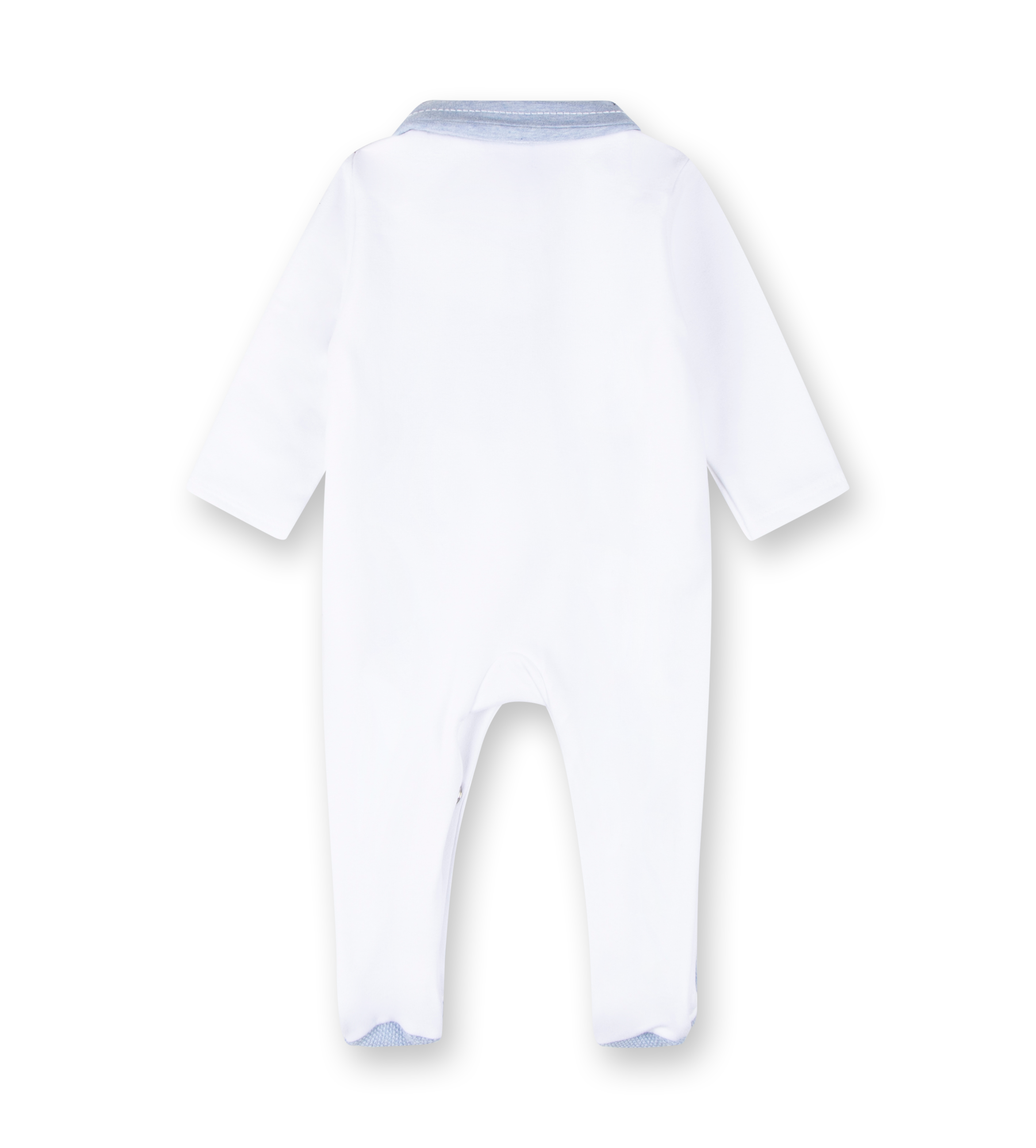 Bear Bodysuit White/Azzuro