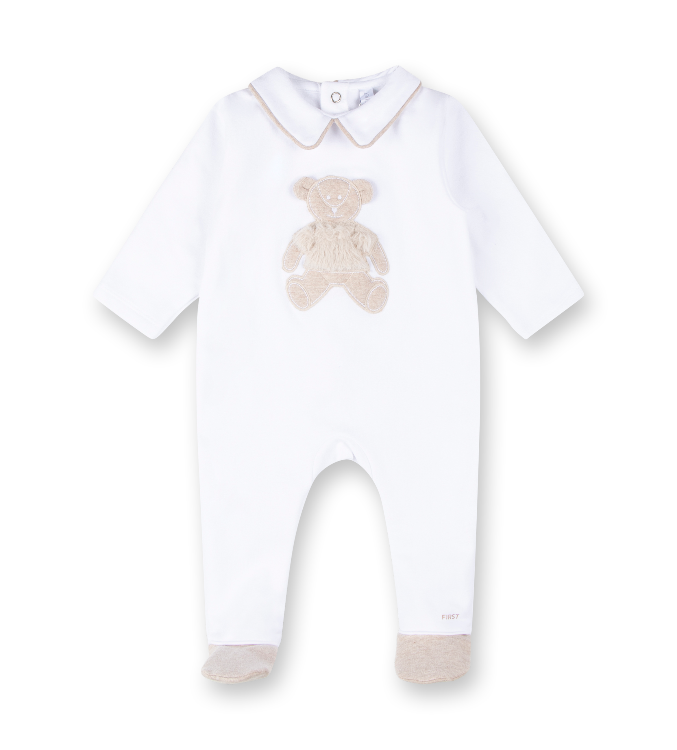 Rompersuit Fur Teddy White/Beige