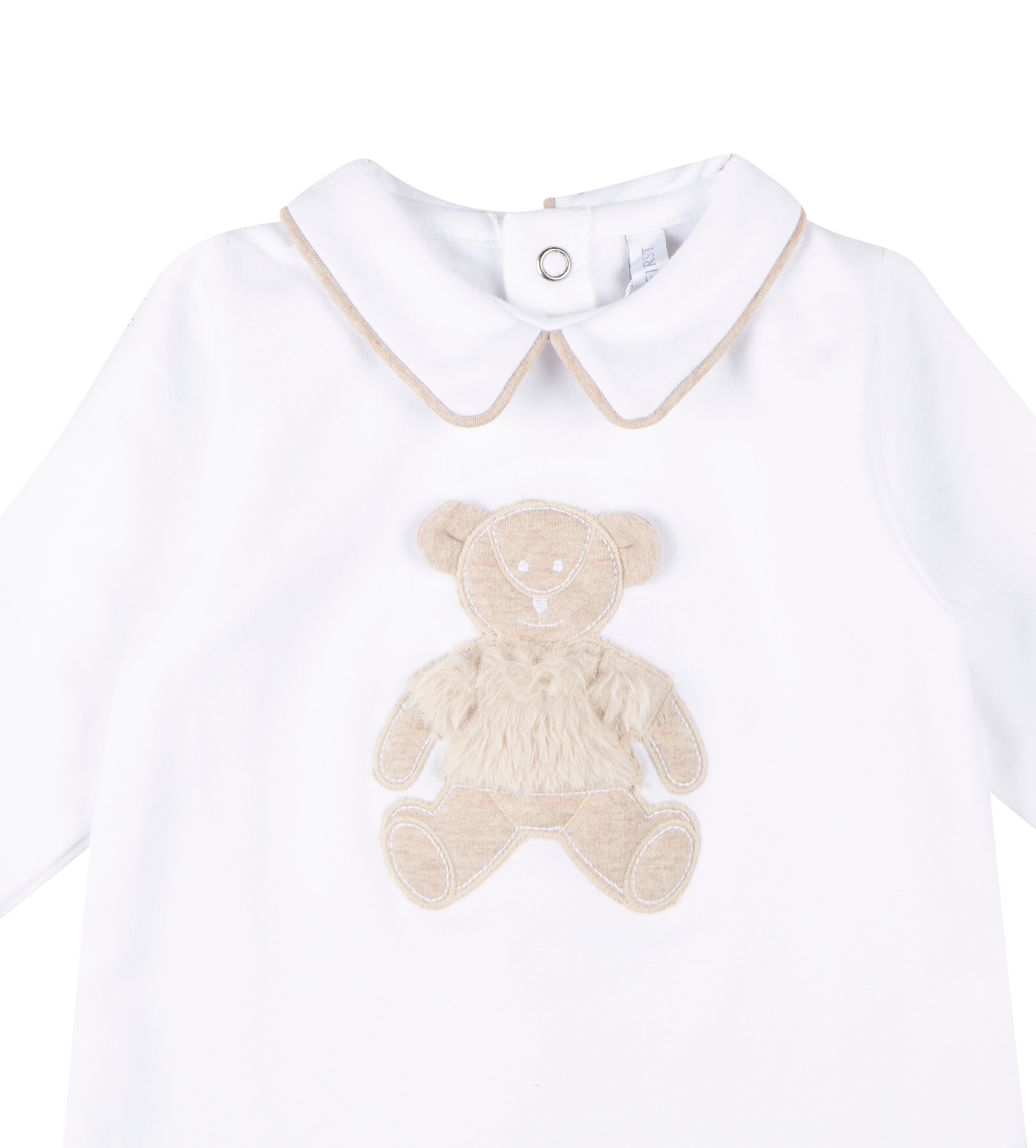 Rompersuit Fur Teddy White/Beige