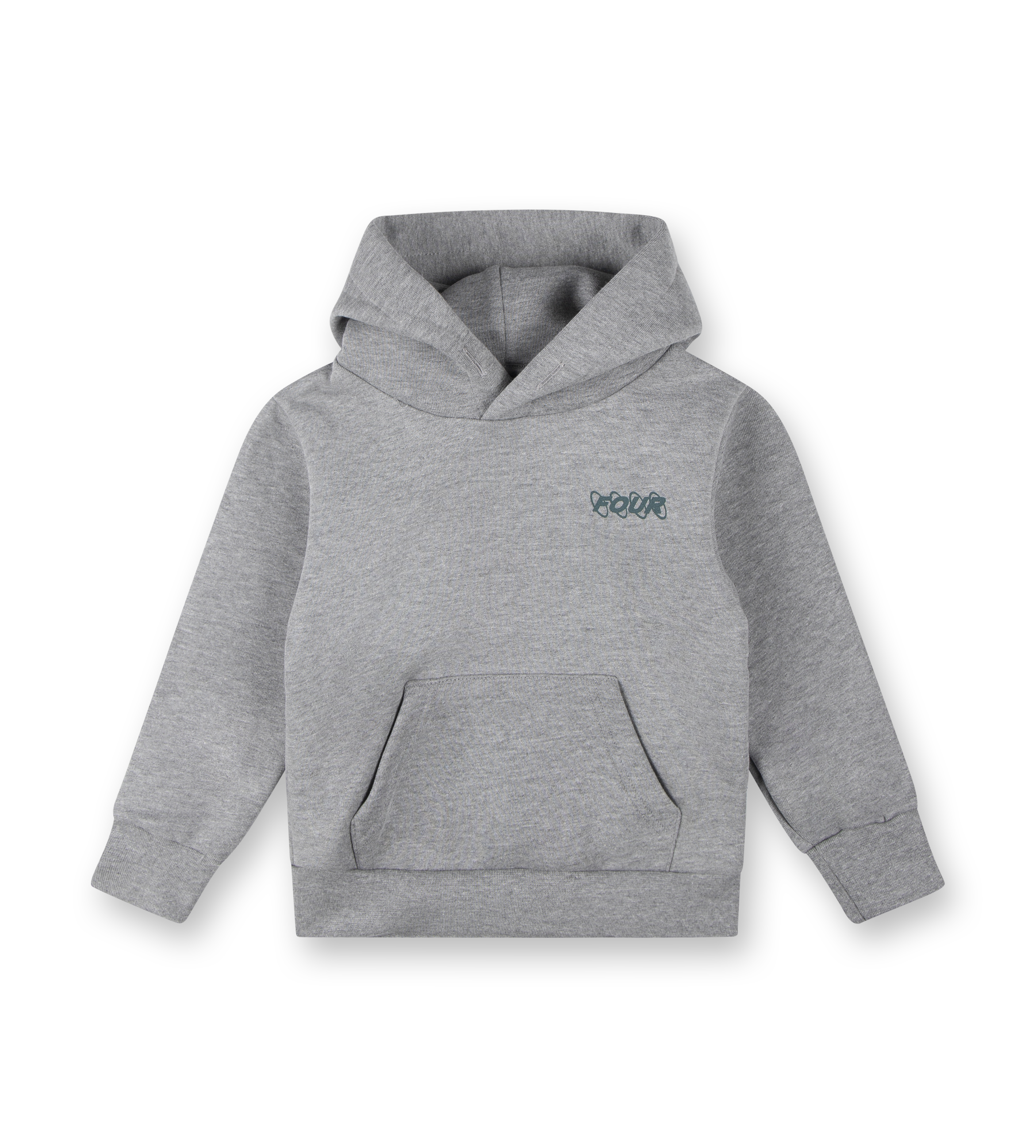 Green Circles Logo Hoodie Grey Melange