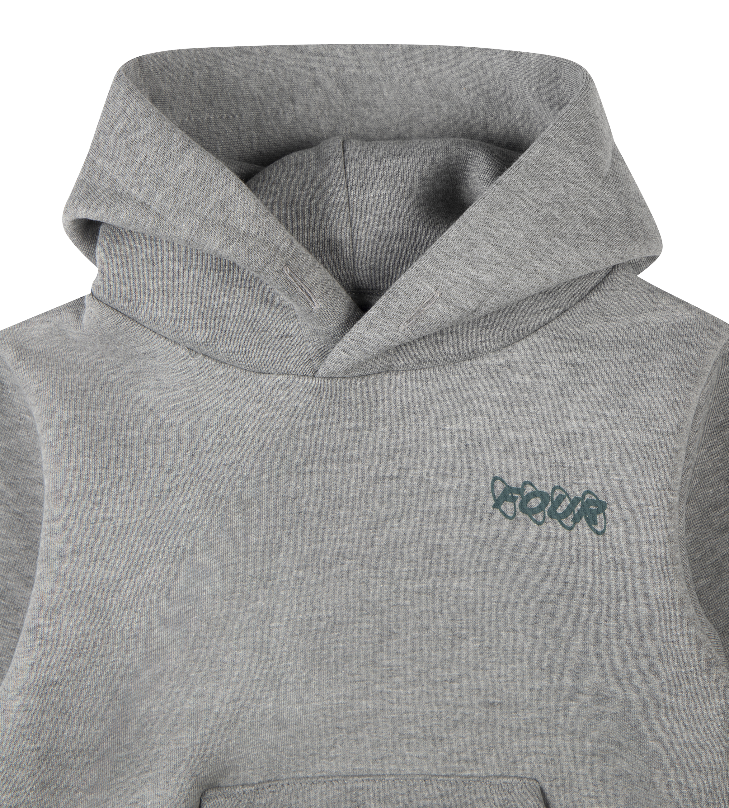 Green Circles Logo Hoodie Grey Melange