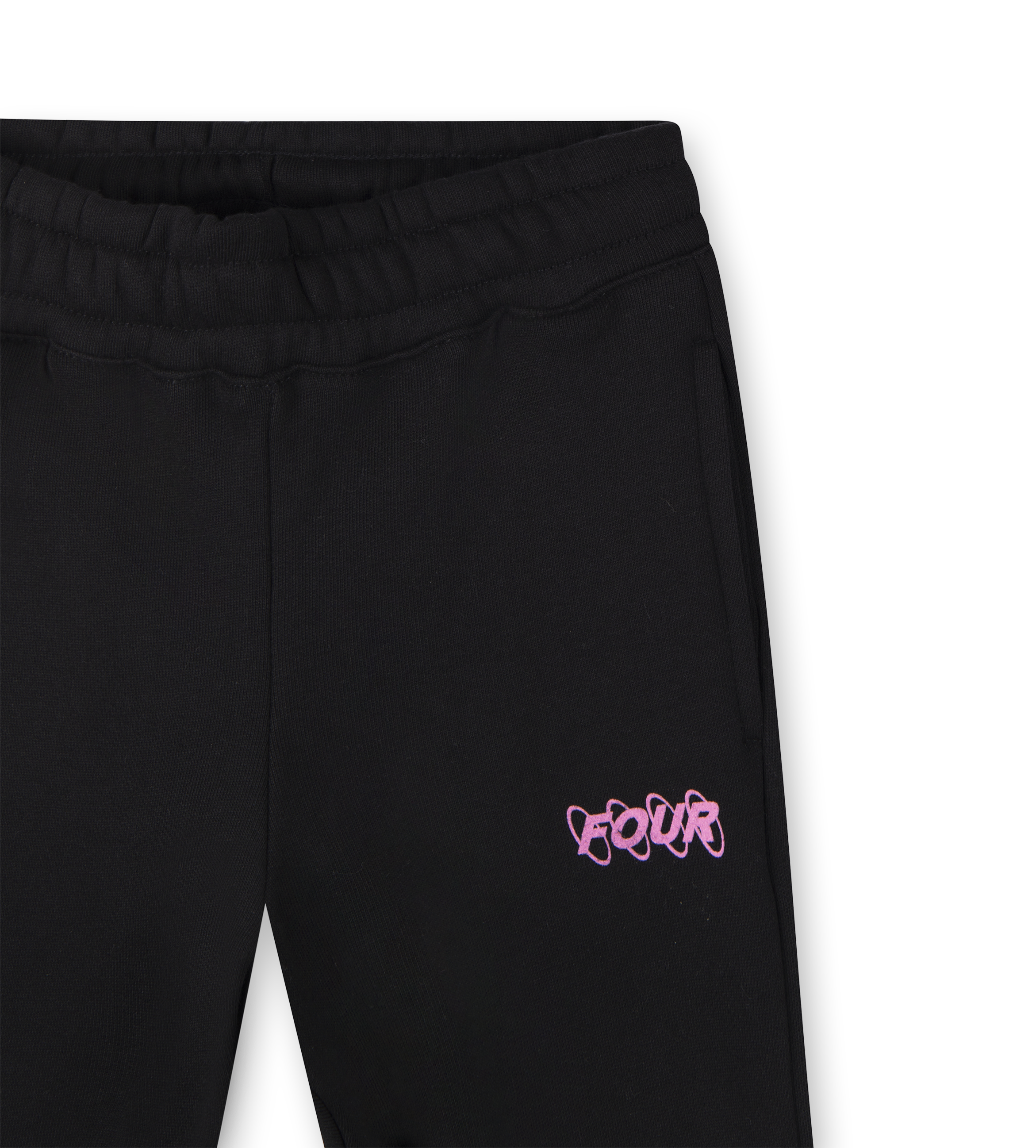 Pink Circles Logo Sweatpants Black