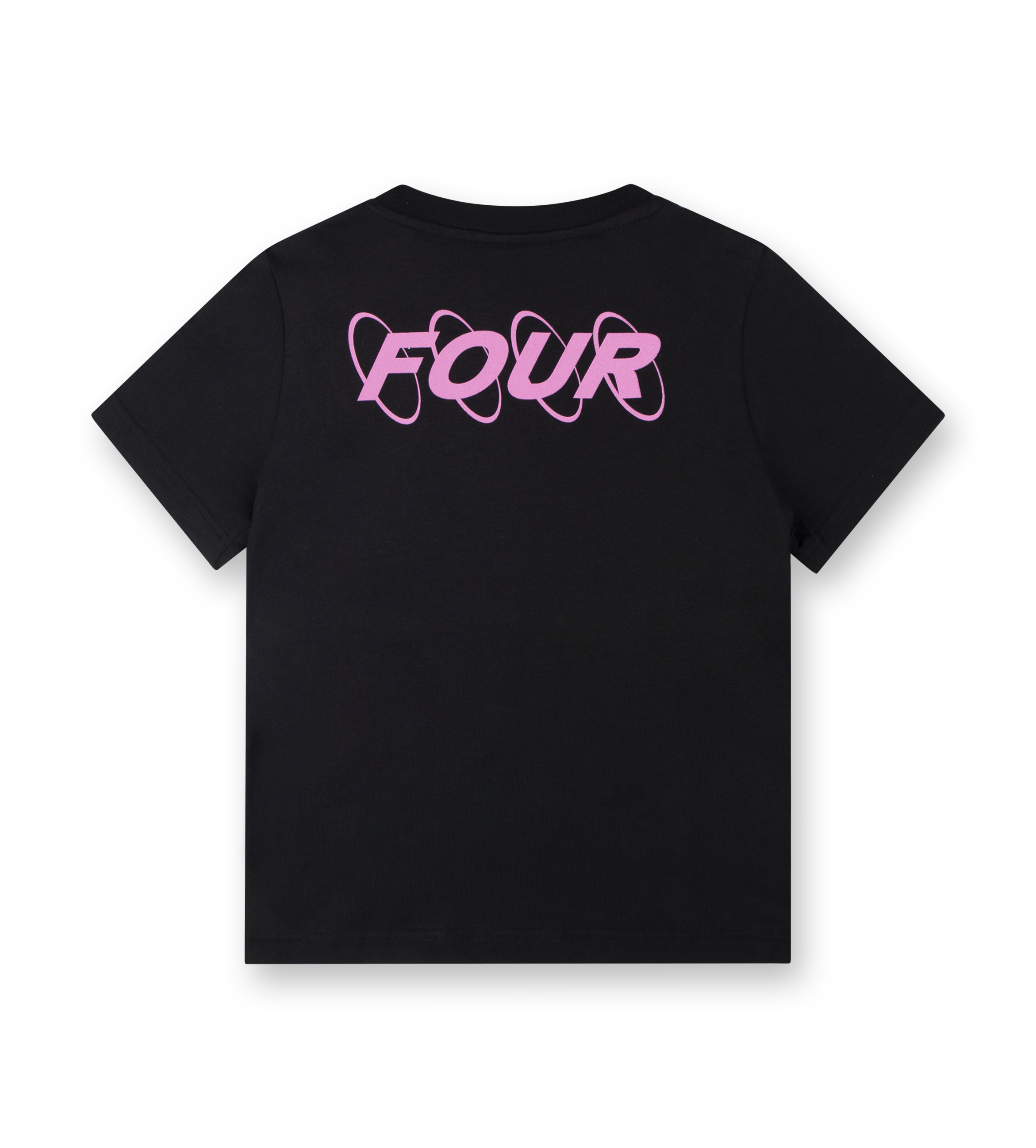 Pink Circles Logo T-shirt Black