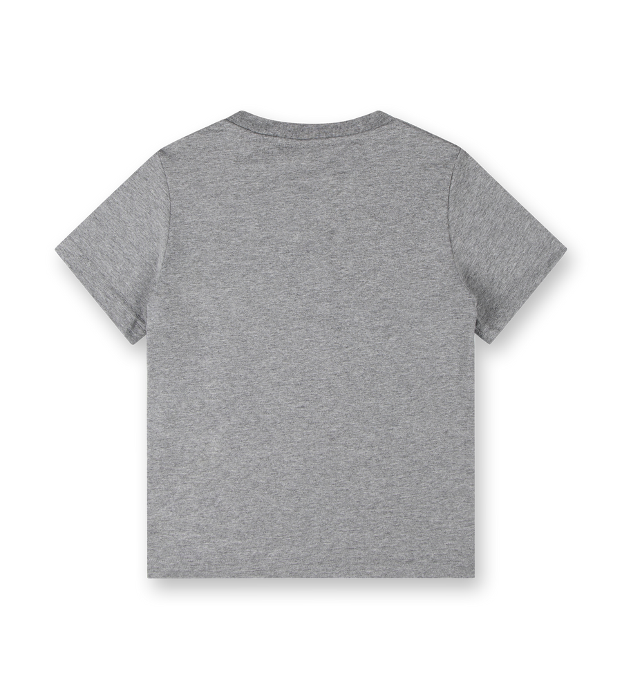 Blue Logo T-shirt Grey Melange