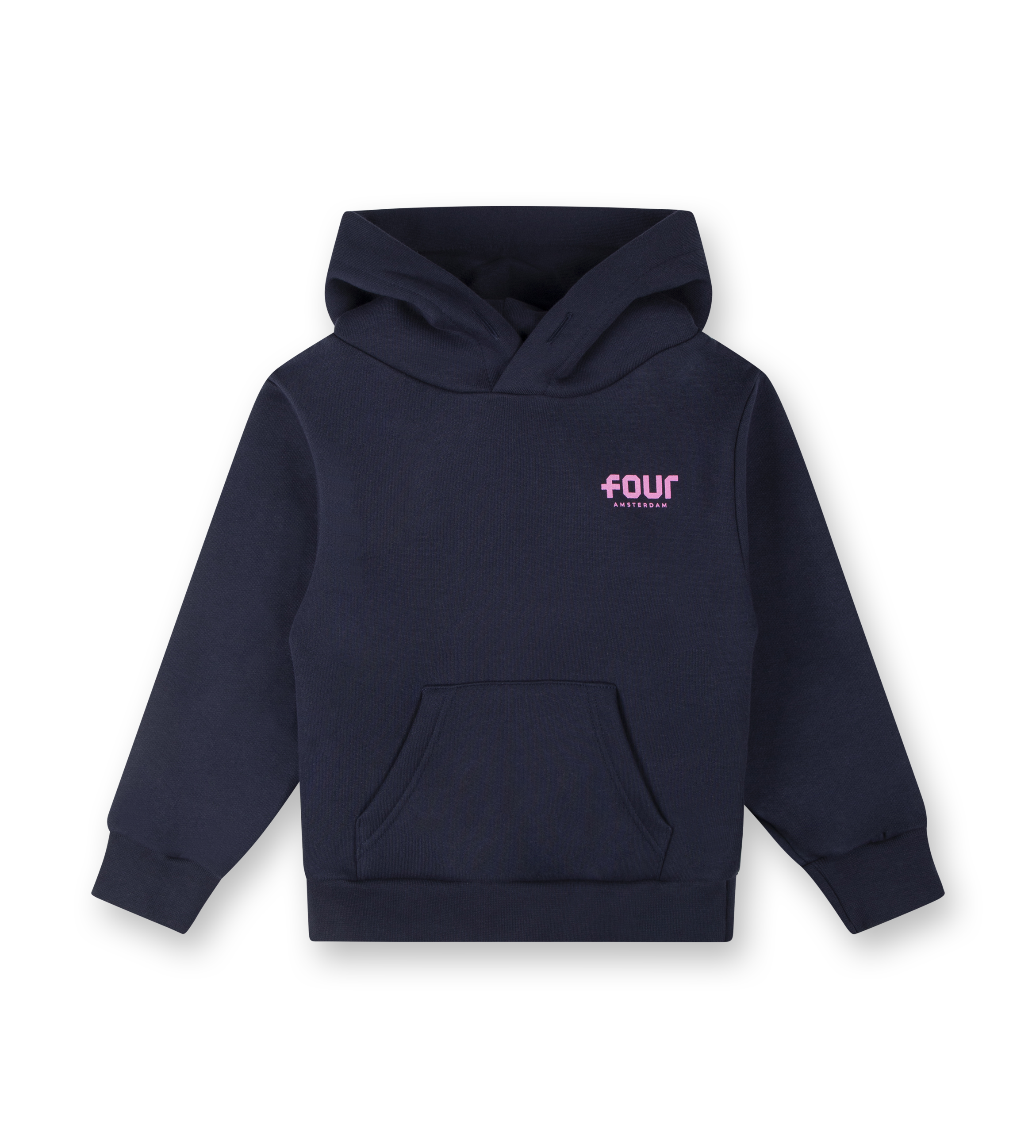 Pink Logo Hoodie Marine Blue