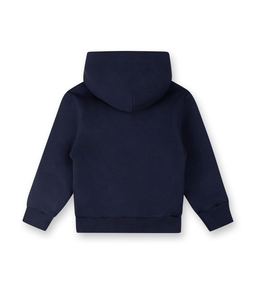 Pink Logo Hoodie Marine Blue