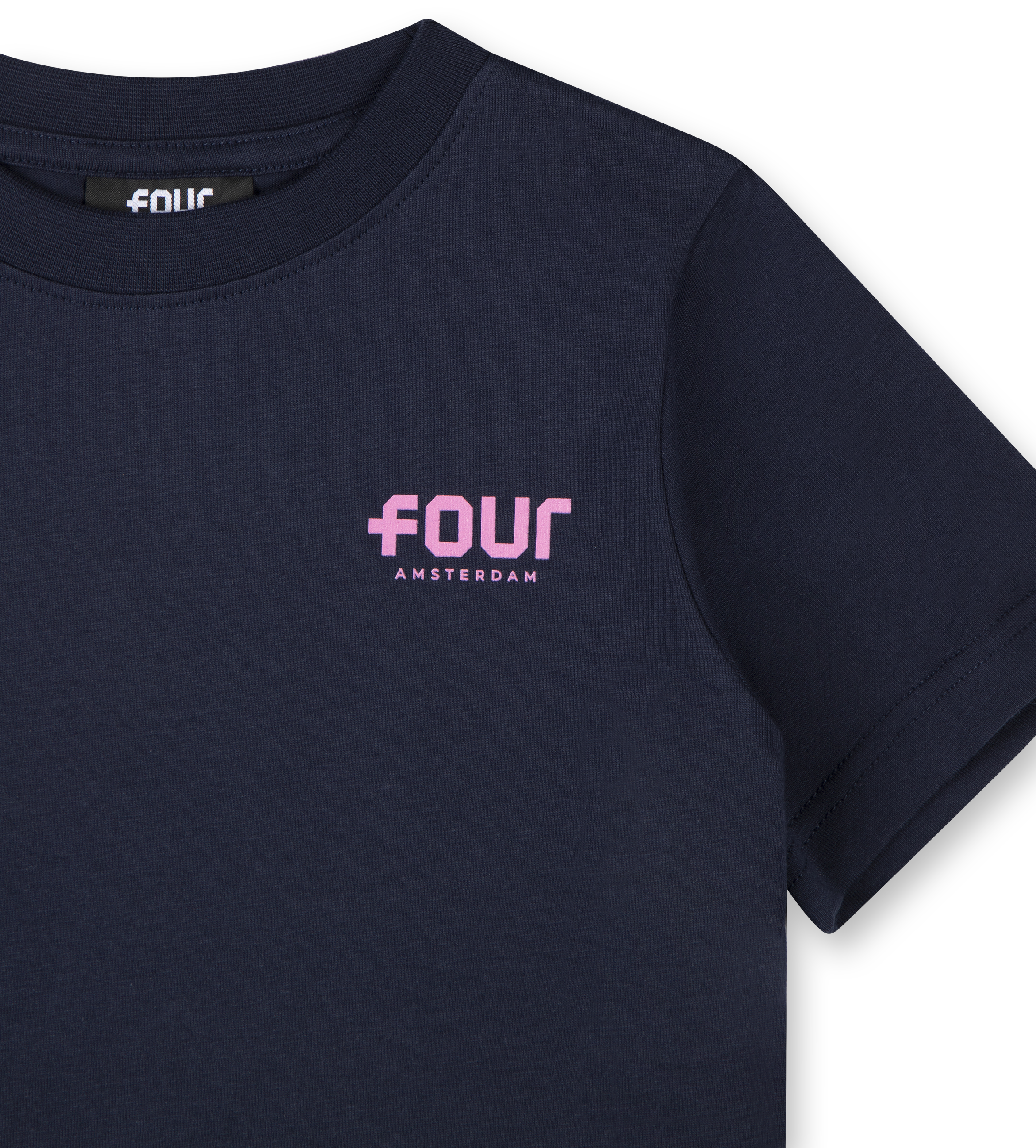 Pink Logo T-shirt Marine Blue