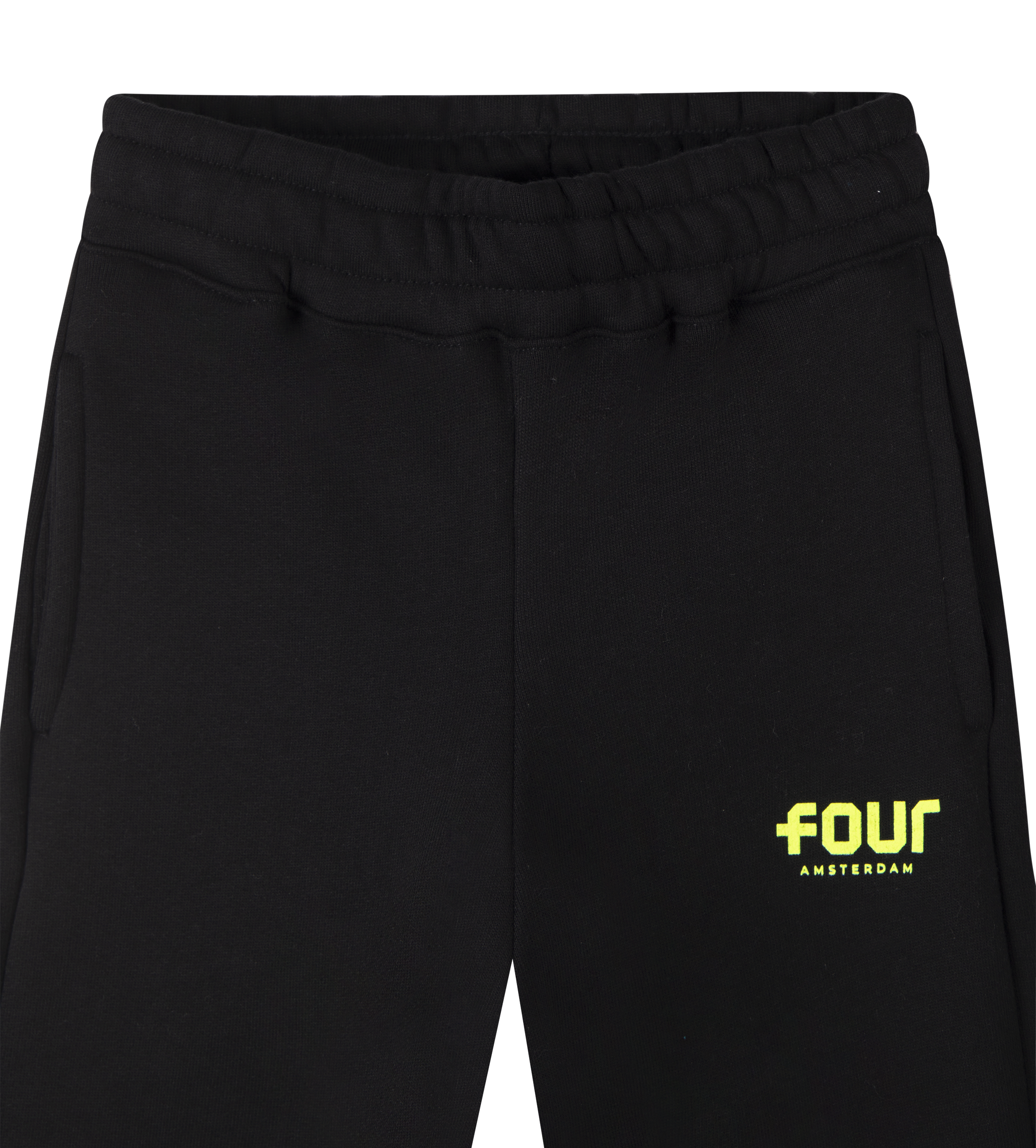 Neon Yellow Logo Sweatpants Black