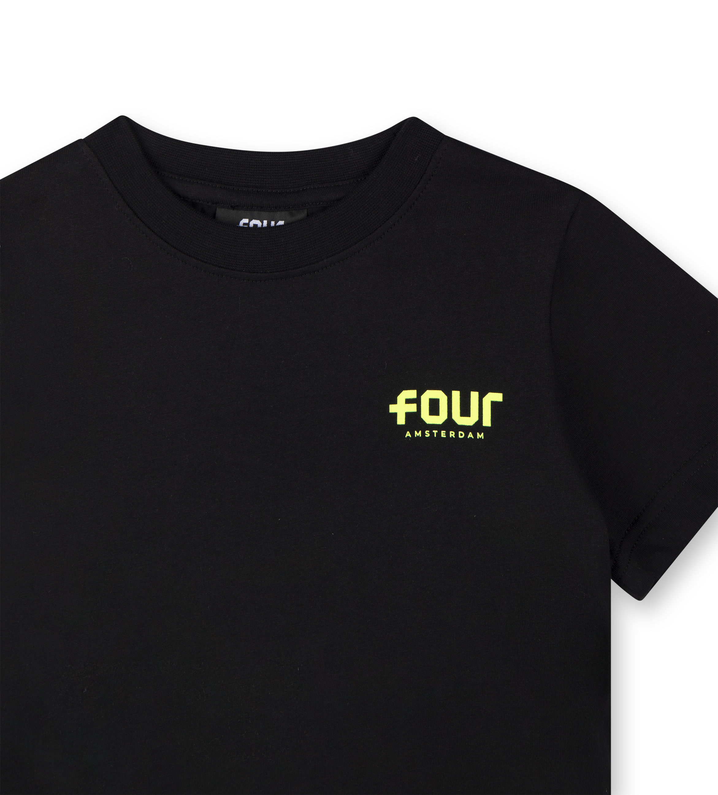 Neon Yellow Logo T-shirt Black