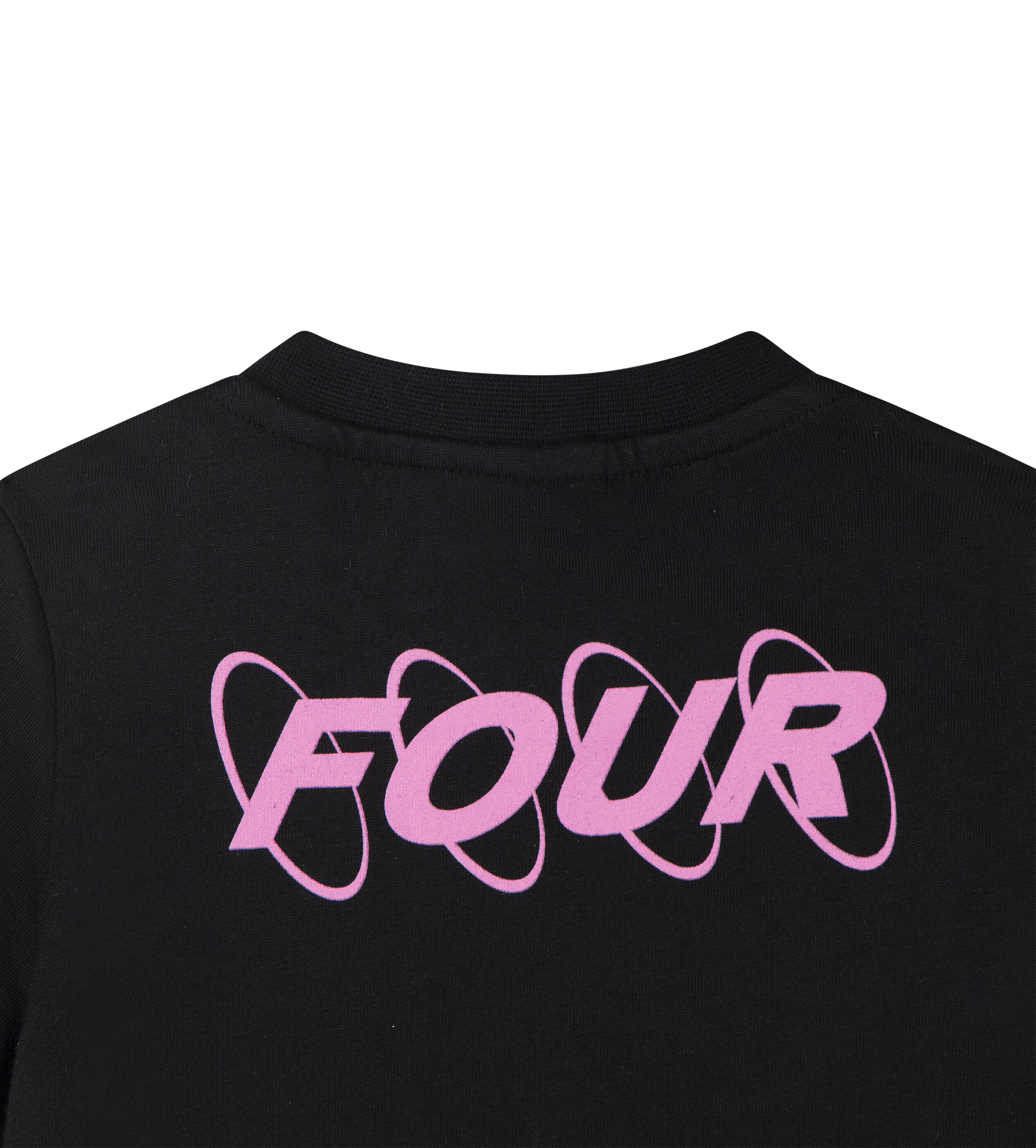 Baby Pink Circles Logo T-shirt Black