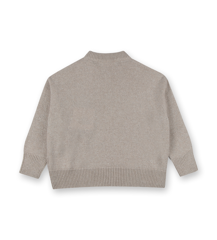 Curved Logo Sweater Ice Silver