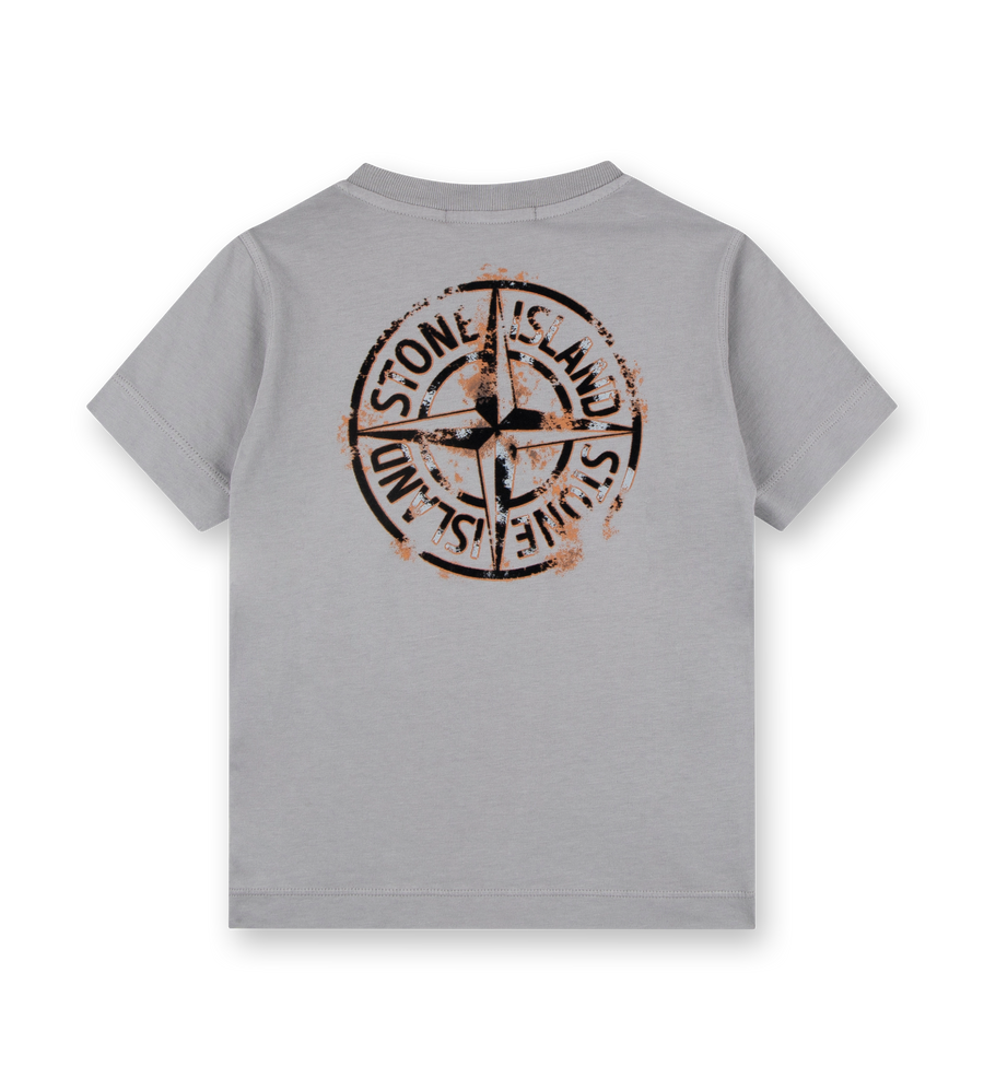 Compass-print T-shirt Grey