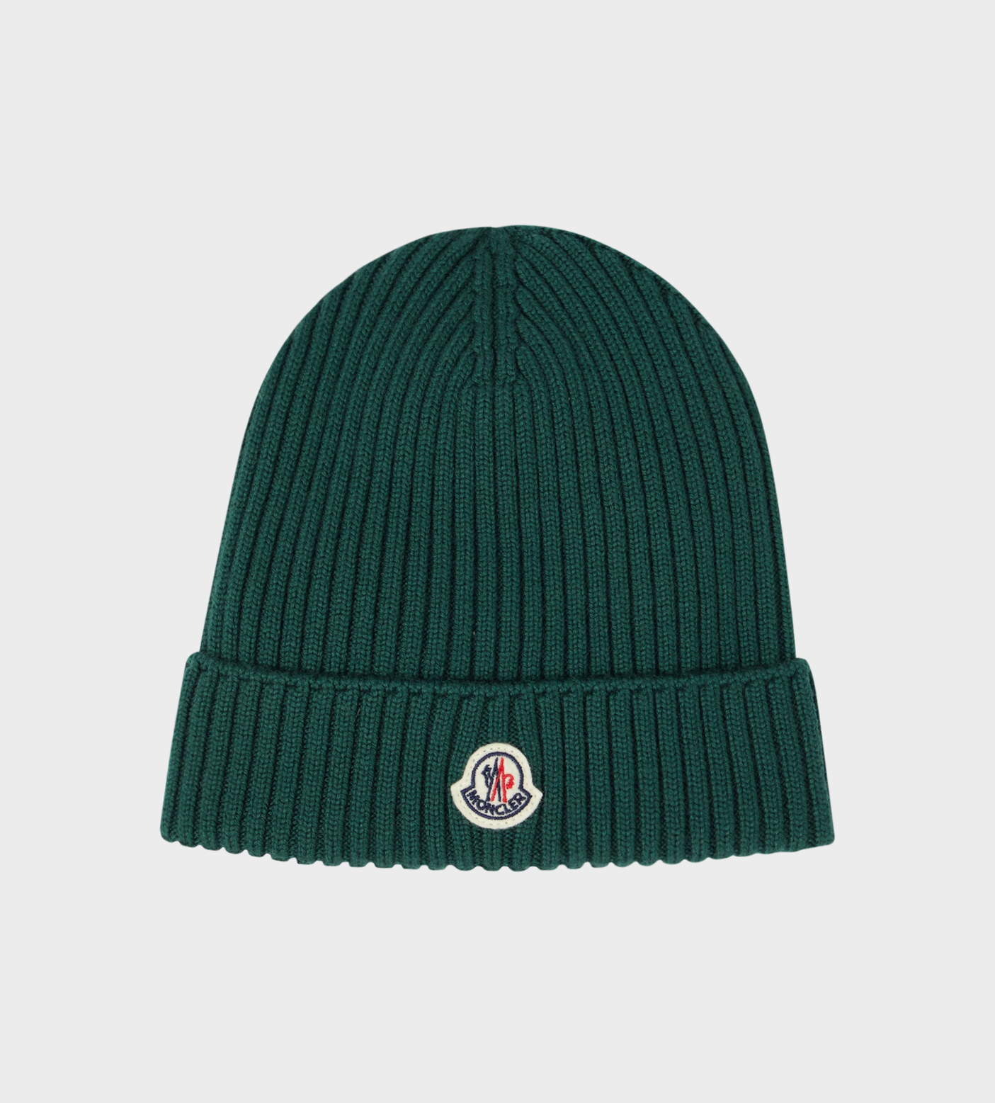 Logo-patch Ribbed Beanie Green