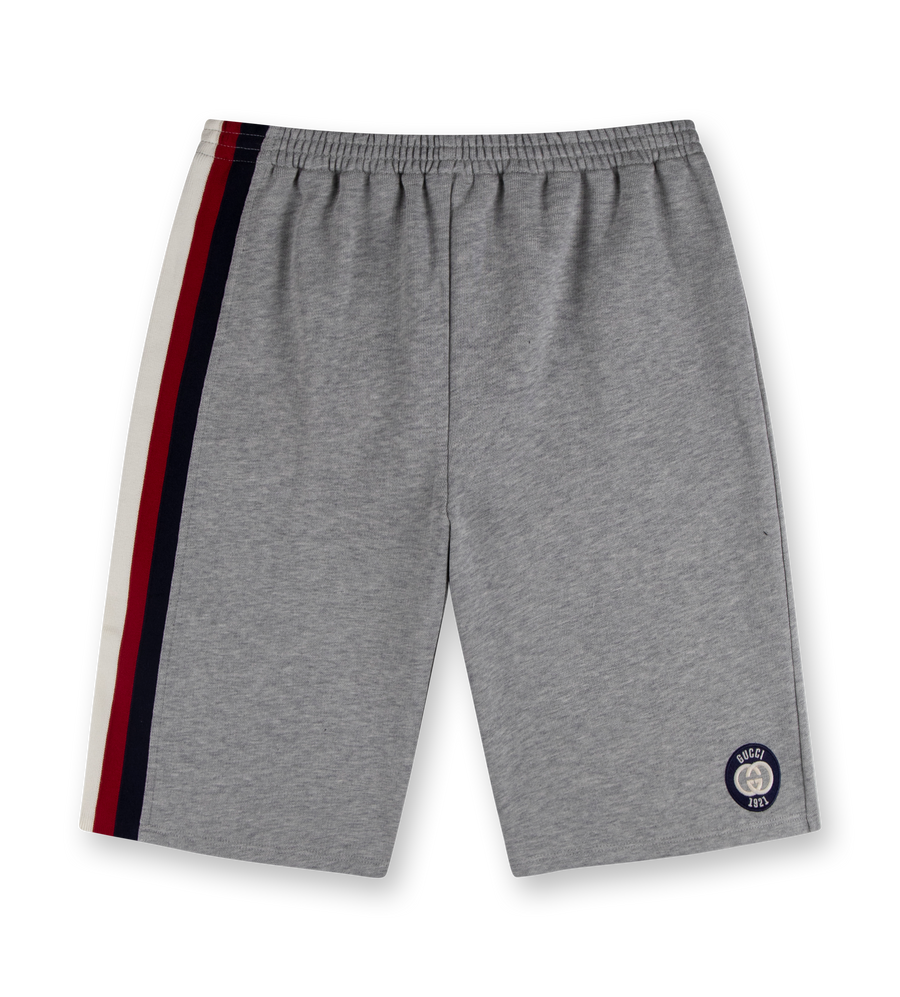 Logo-embroidered Relaxed-fit Shorts Grey