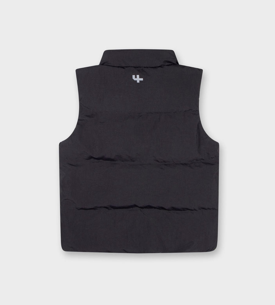 Logo Padded Vest Jacket Black