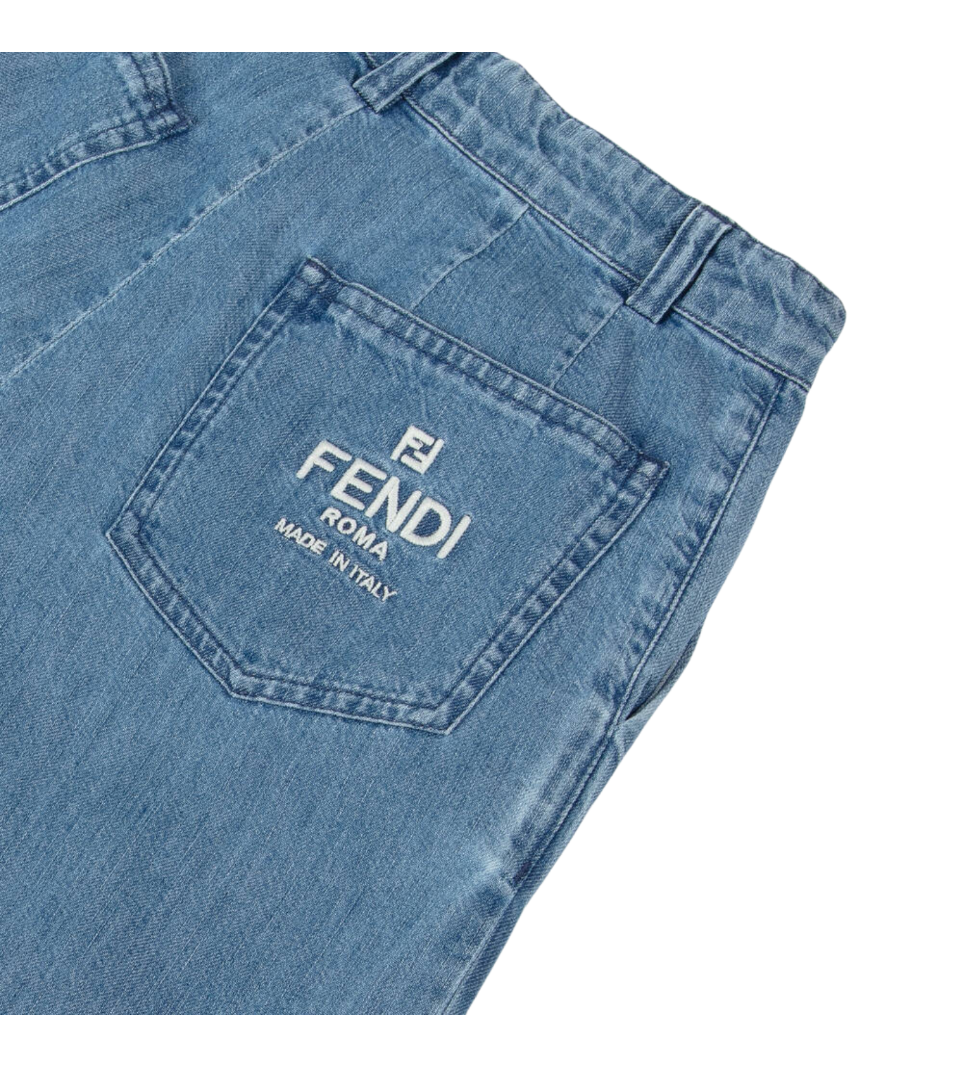 Lightweight Denim Trousers Blue