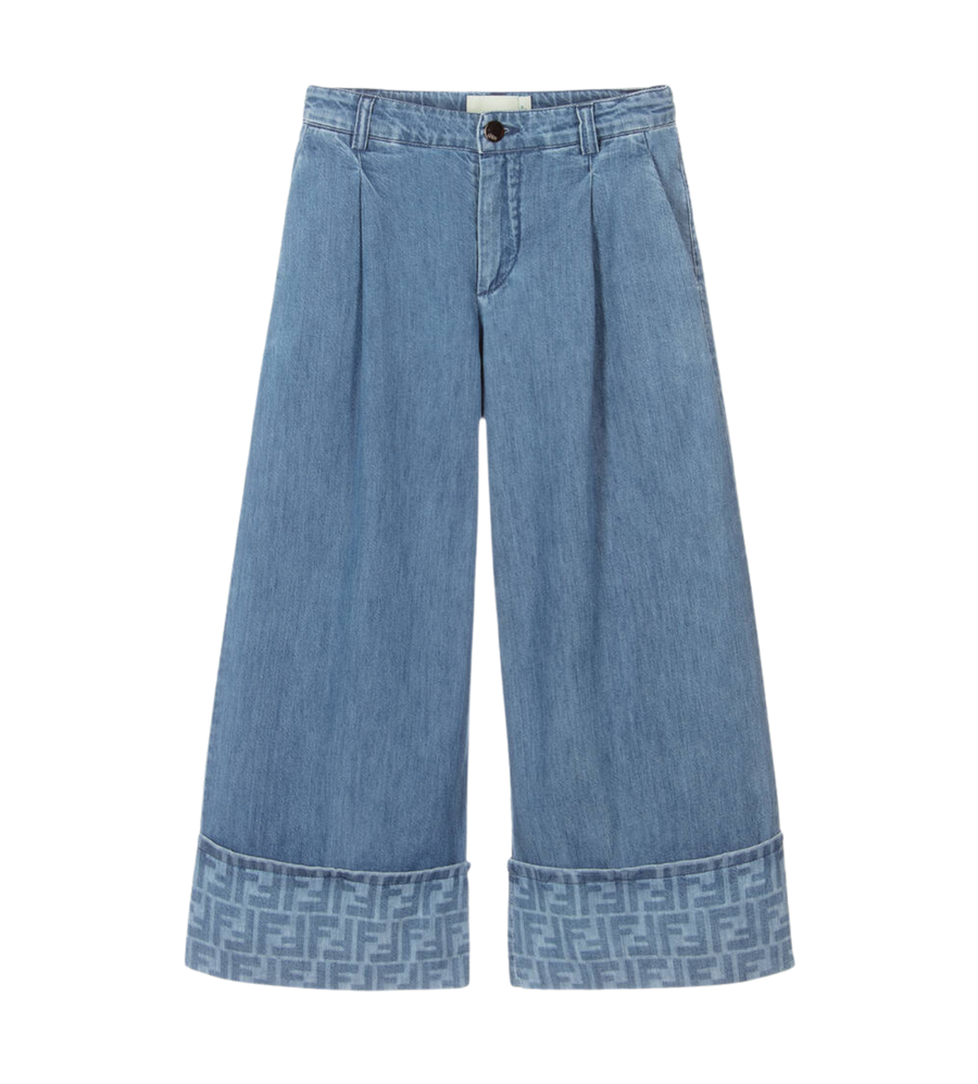 Lightweight Denim Trousers Blue