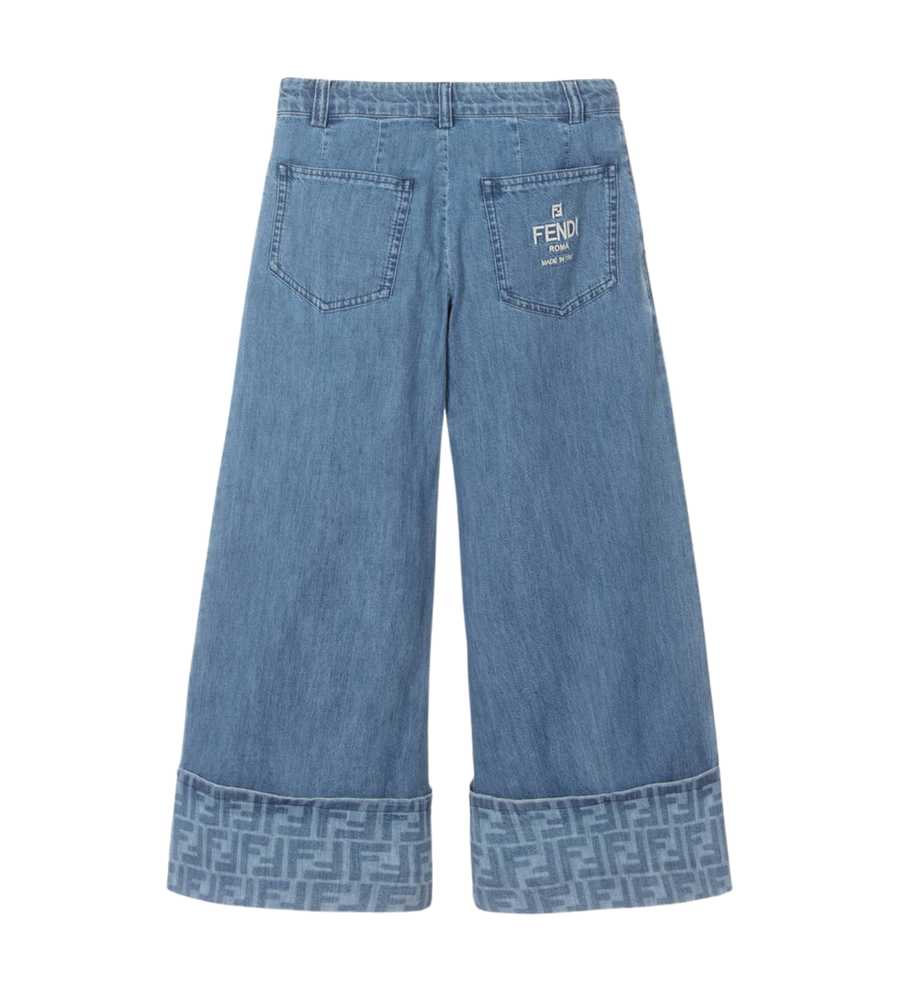 Lightweight Denim Trousers Blue