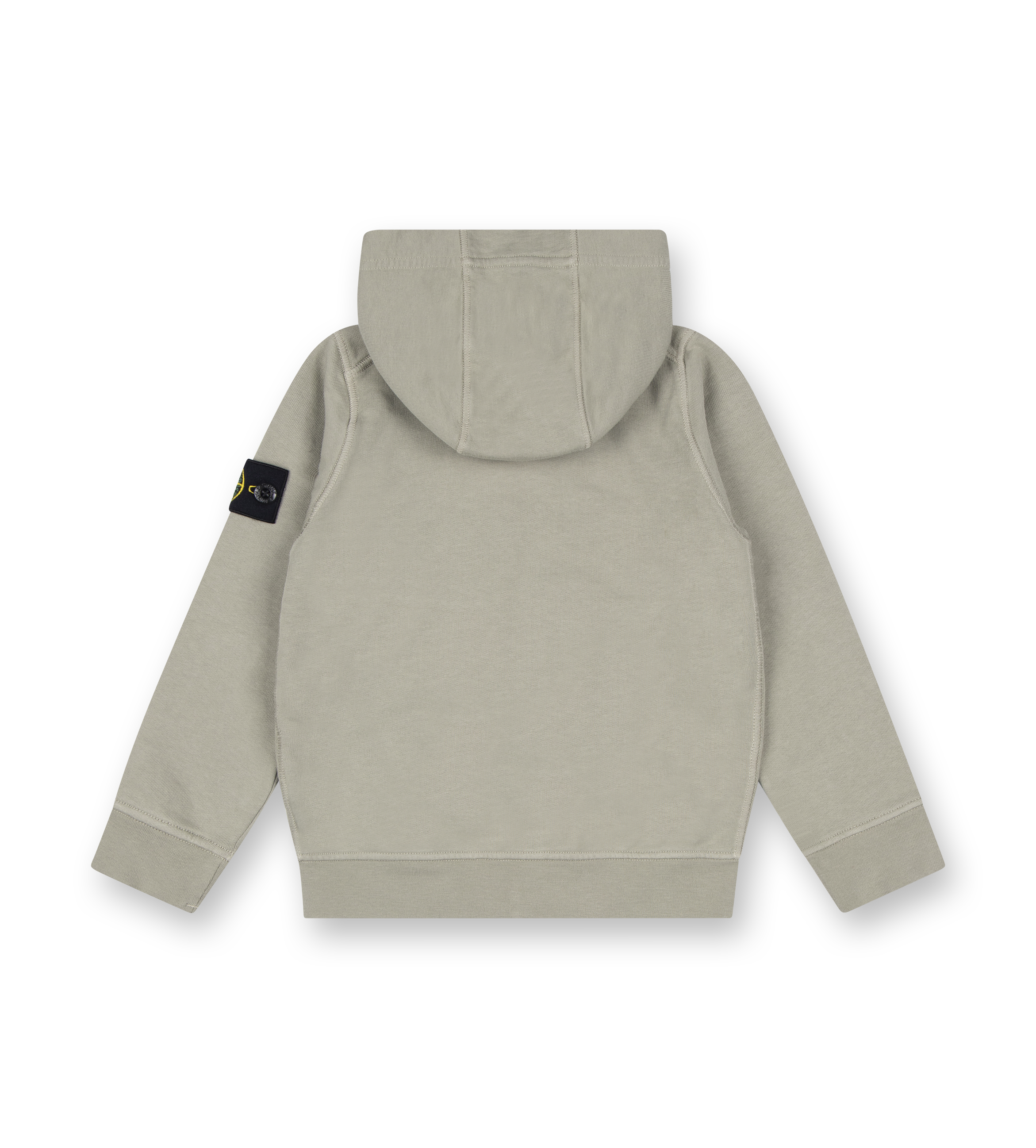 Compass-badge Zip-up Hoodie Sand