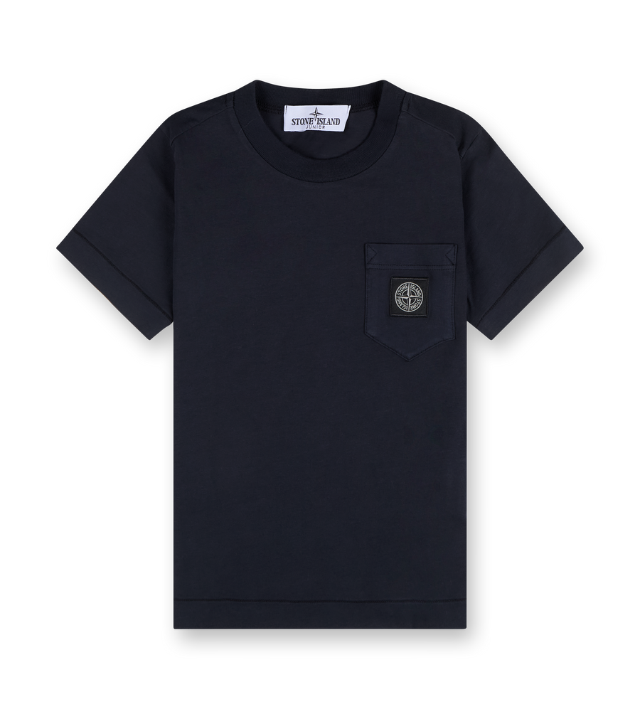 Compass-patch T-shirt Navy Blue