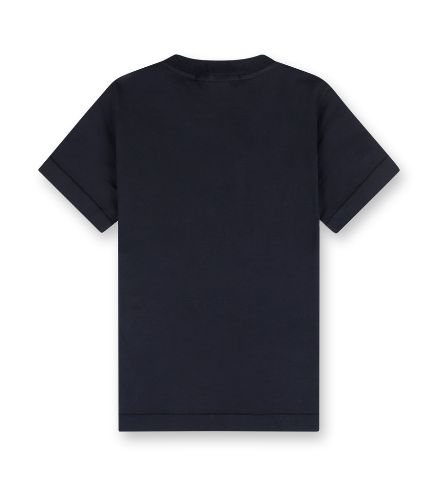 Compass-patch T-shirt Navy Blue