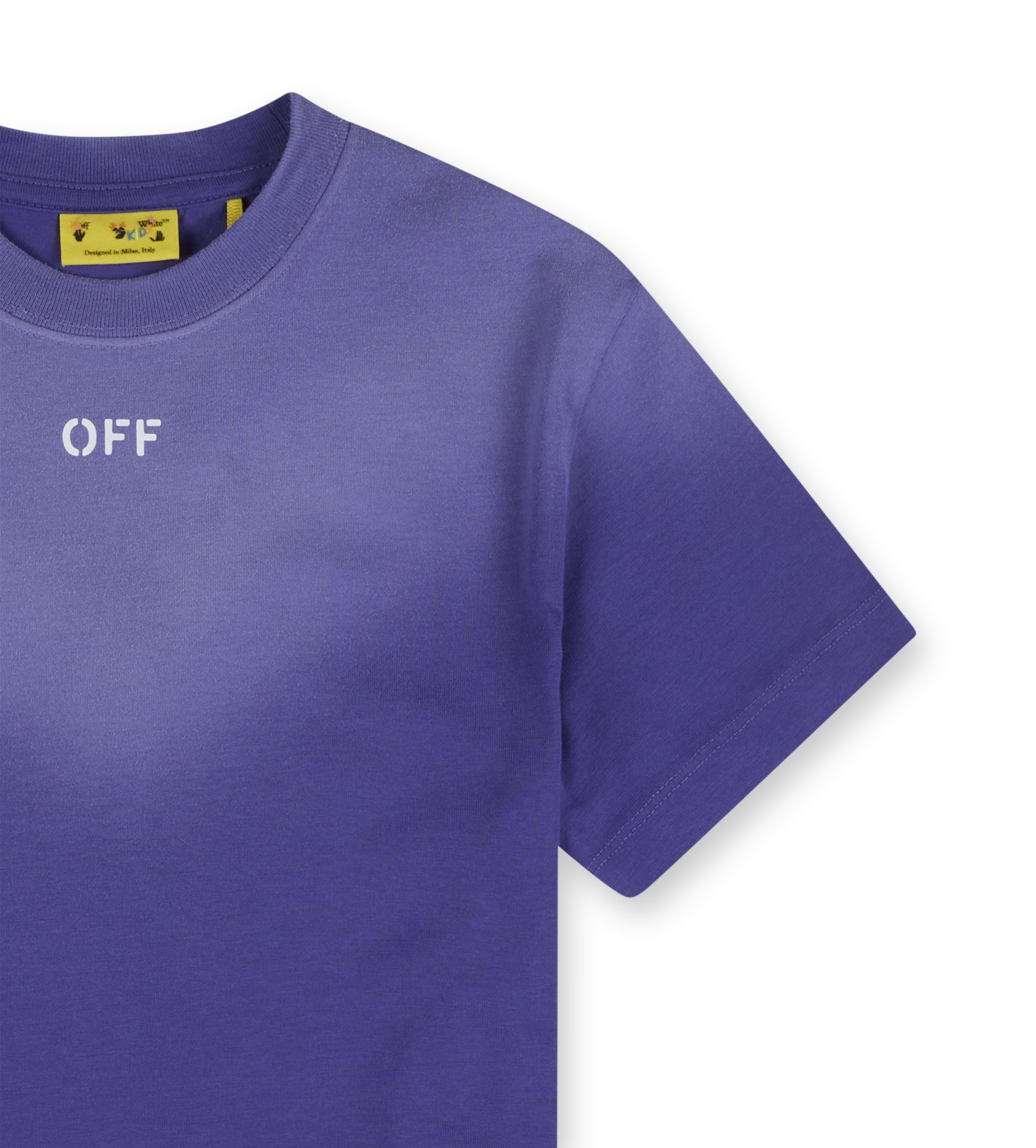 Bleached Stamp T-shirt Purple