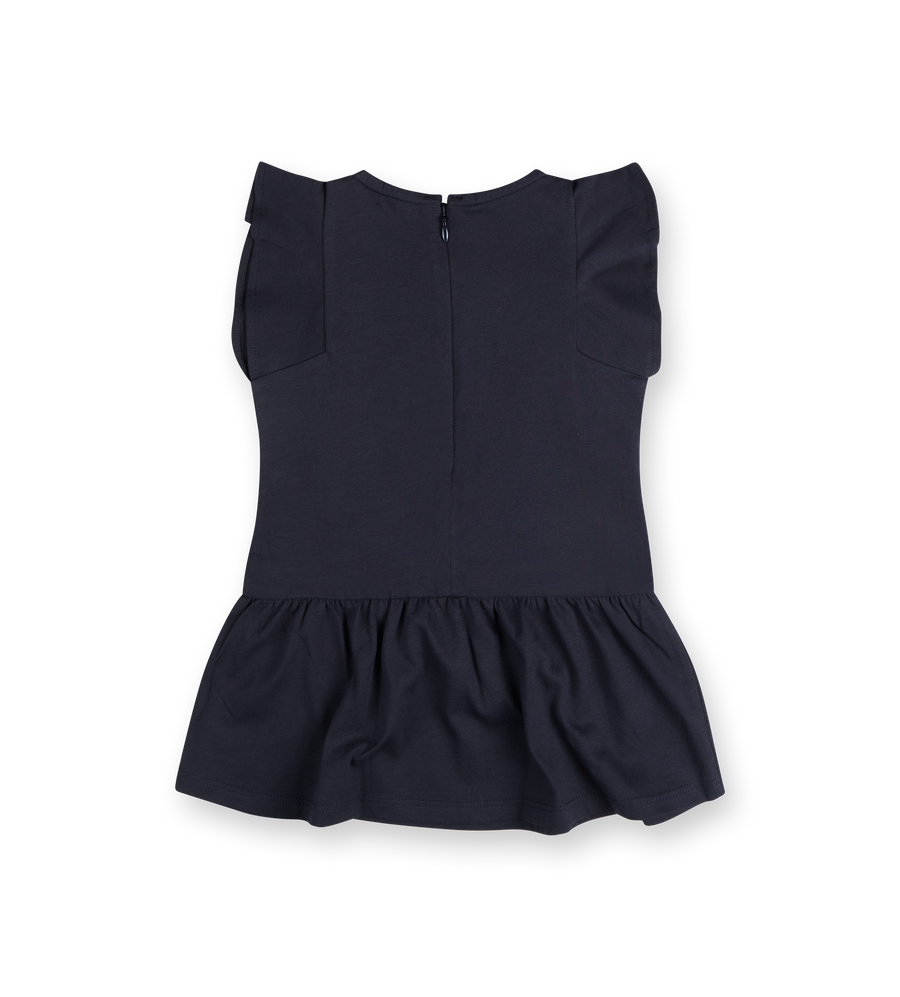 Short-sleeve Dress Navy Blue