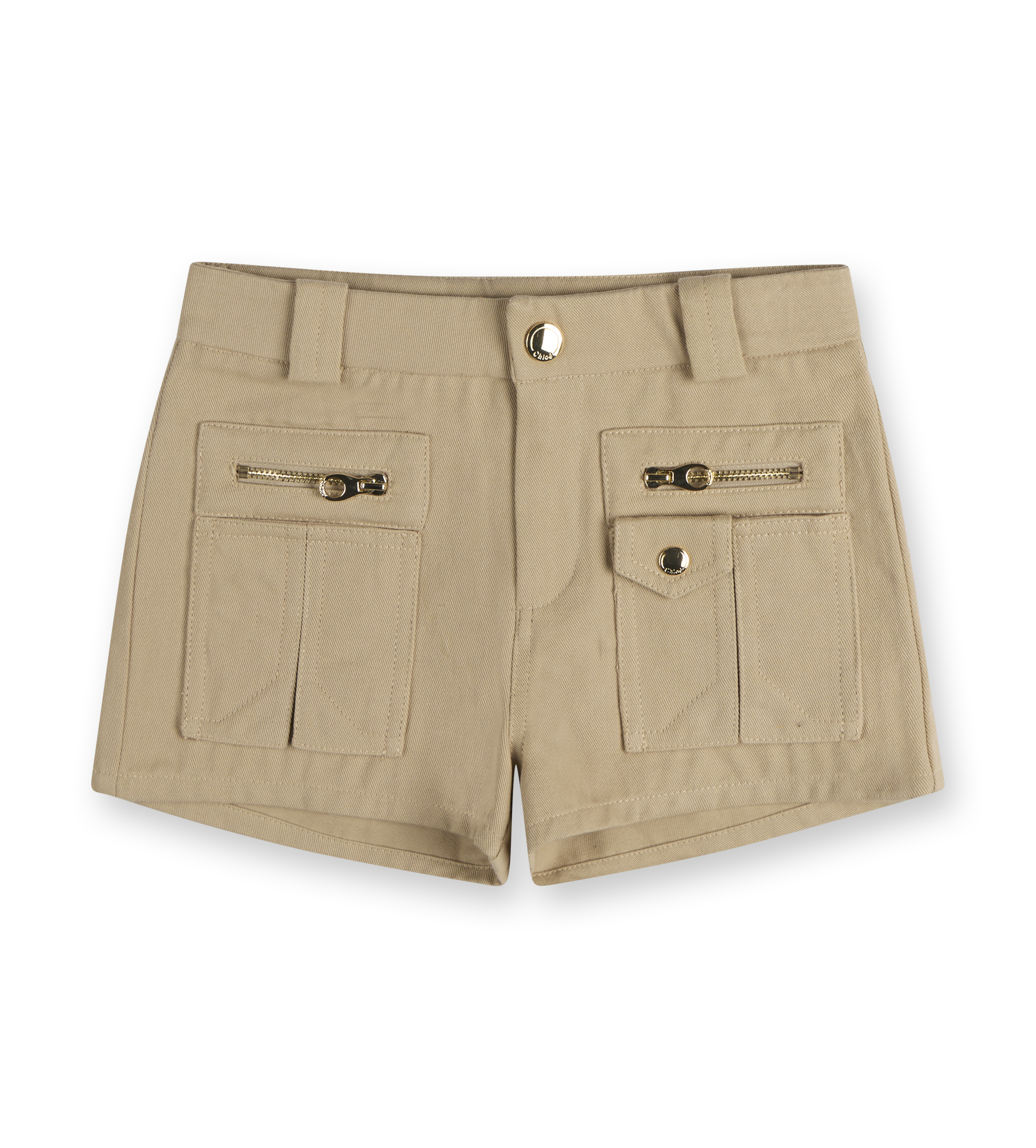 Twill Pocket Shorts Beige