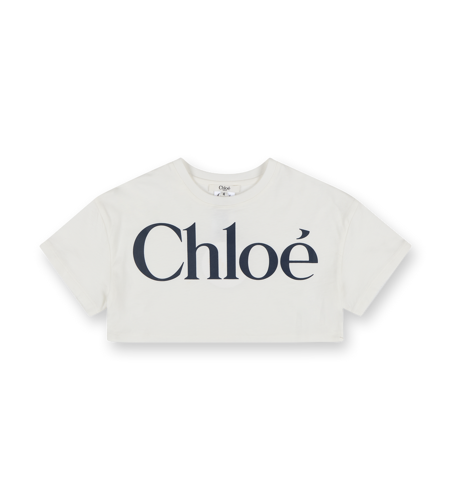 Logo-print Cropped T-shirt White