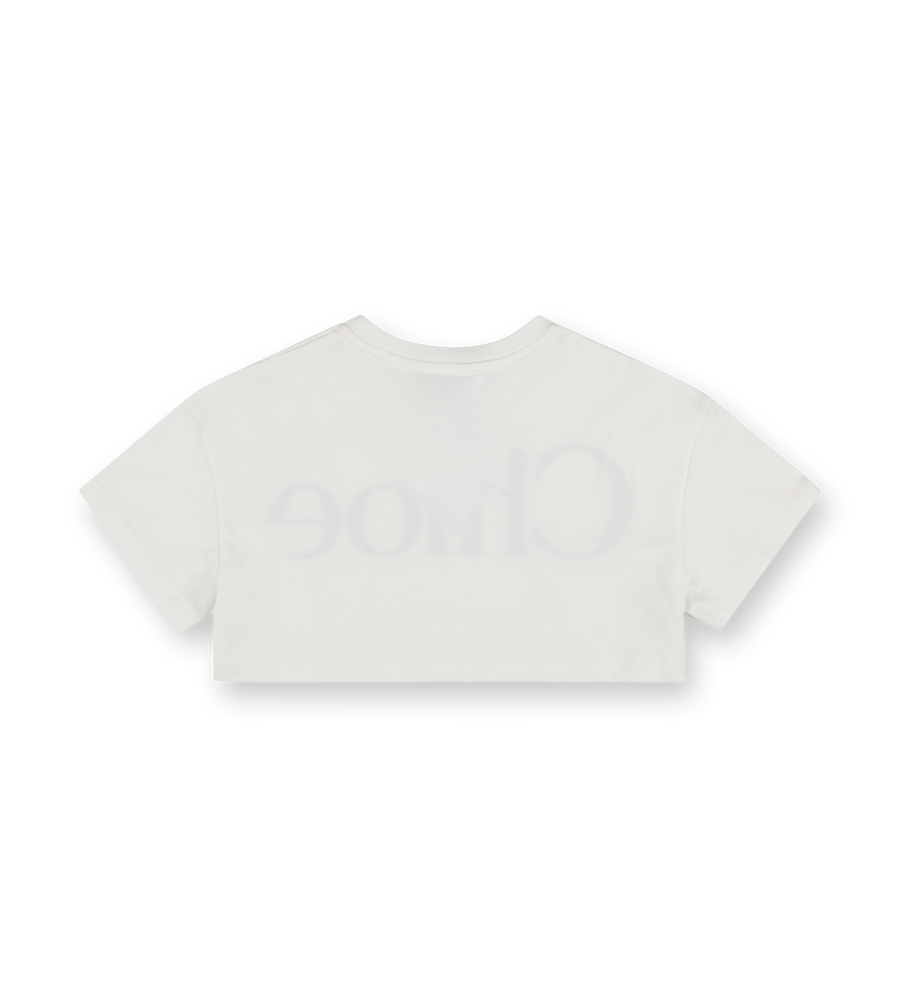 Logo-print Cropped T-shirt White