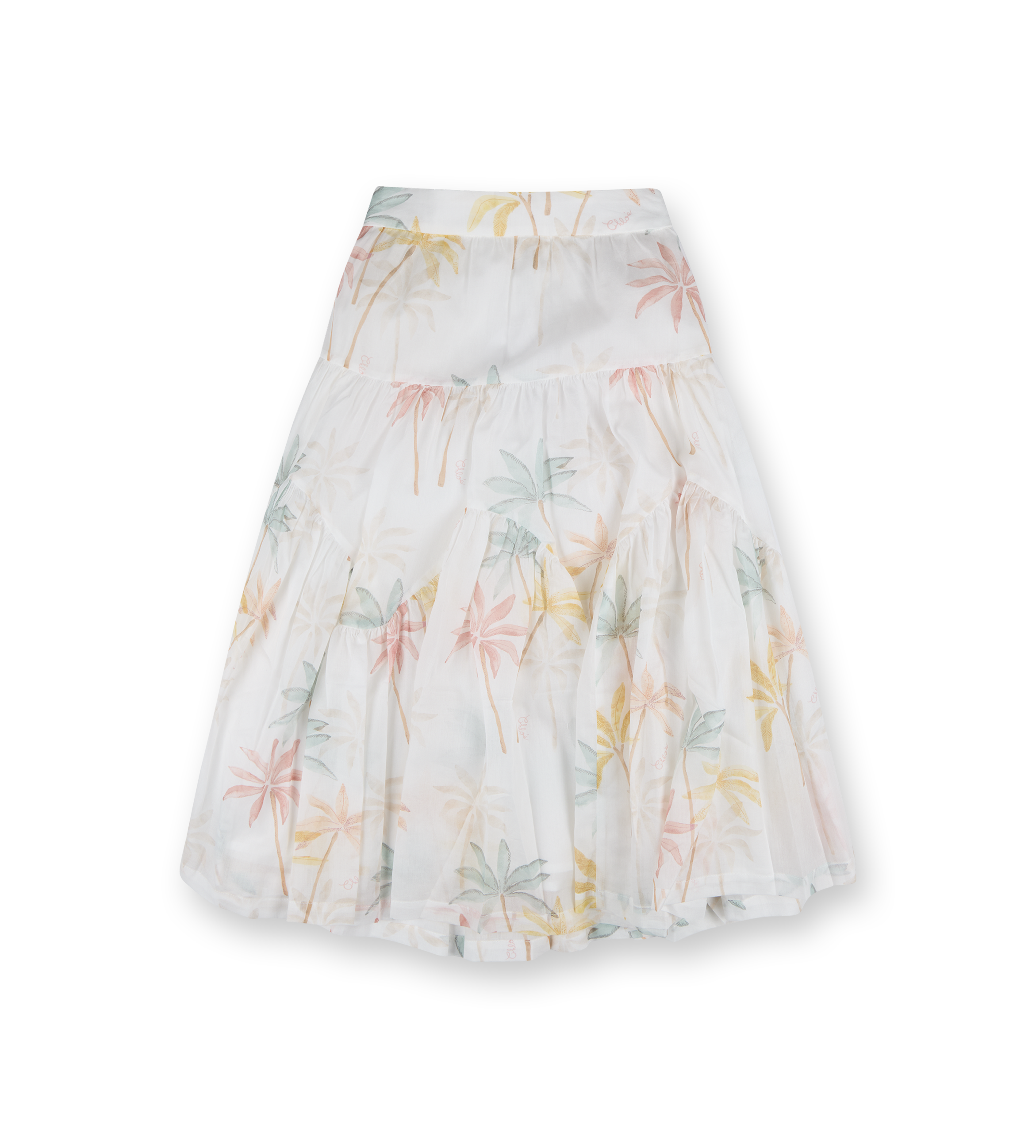 Floral-print Midi Skirt Multicolor