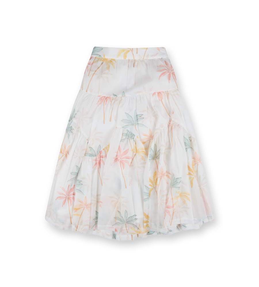 Floral-print Midi Skirt Multicolor