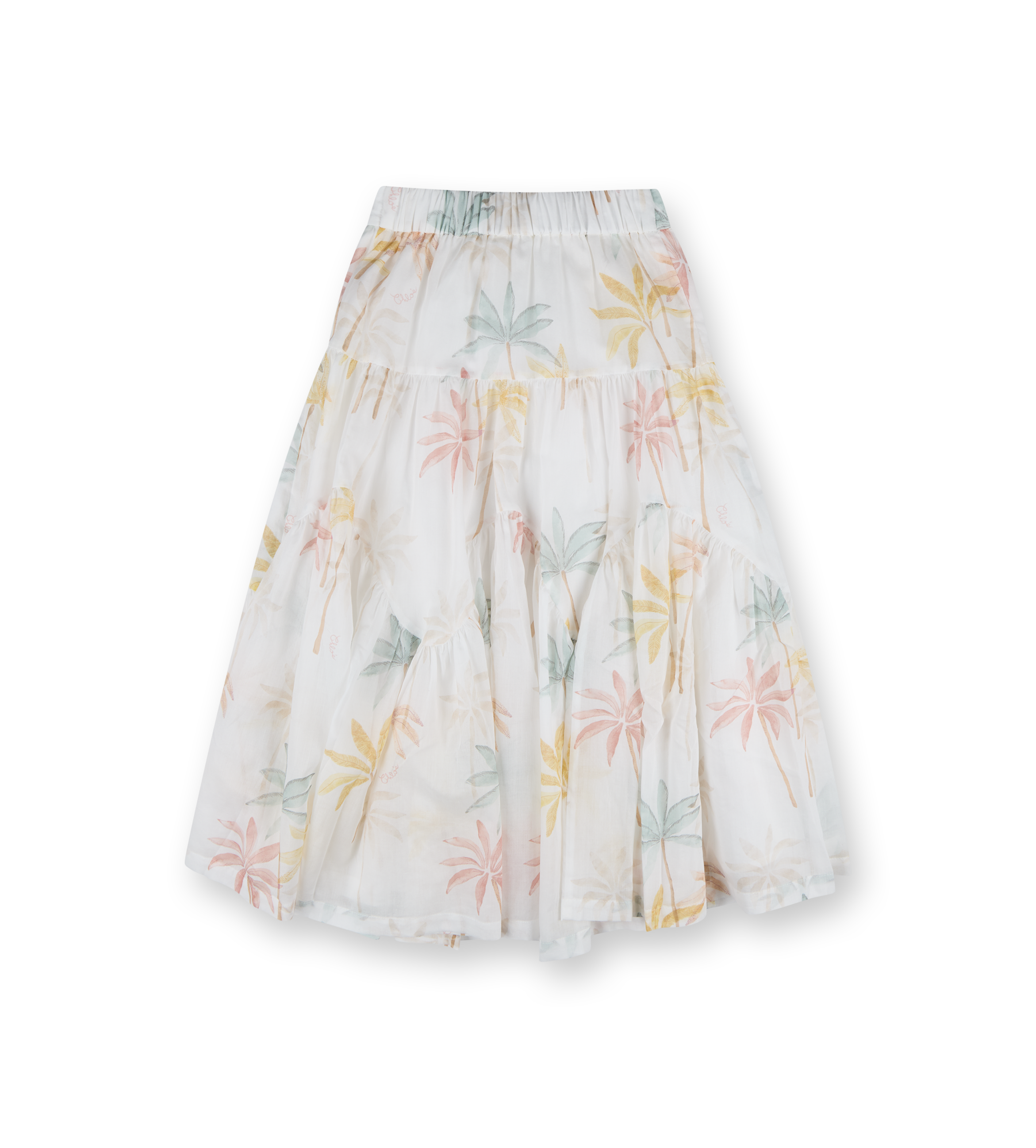 Floral-print Midi Skirt Multicolor