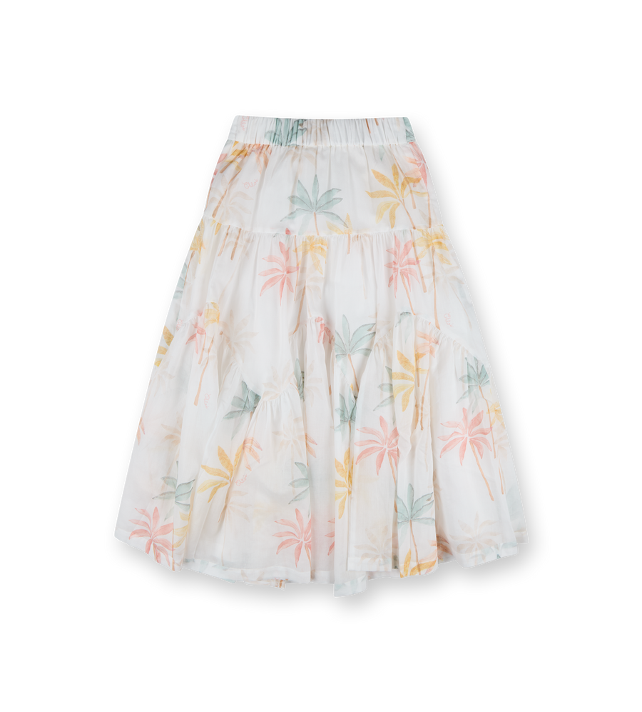 Floral-print Midi Skirt Multicolor