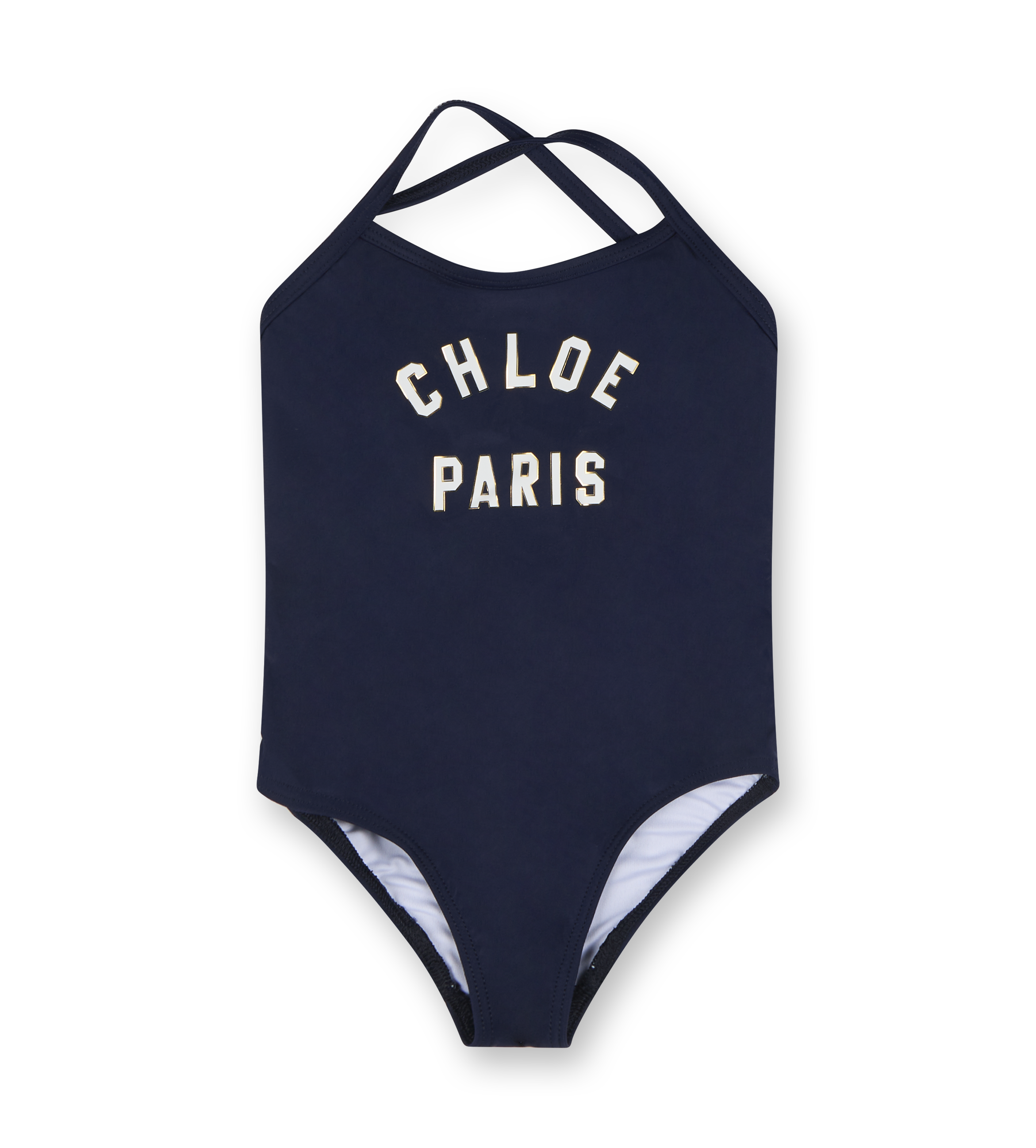 Logo-print Swimsuit Navy Blue