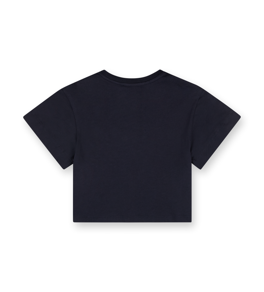 Logo-Embroidered T-shirt Navy Blue