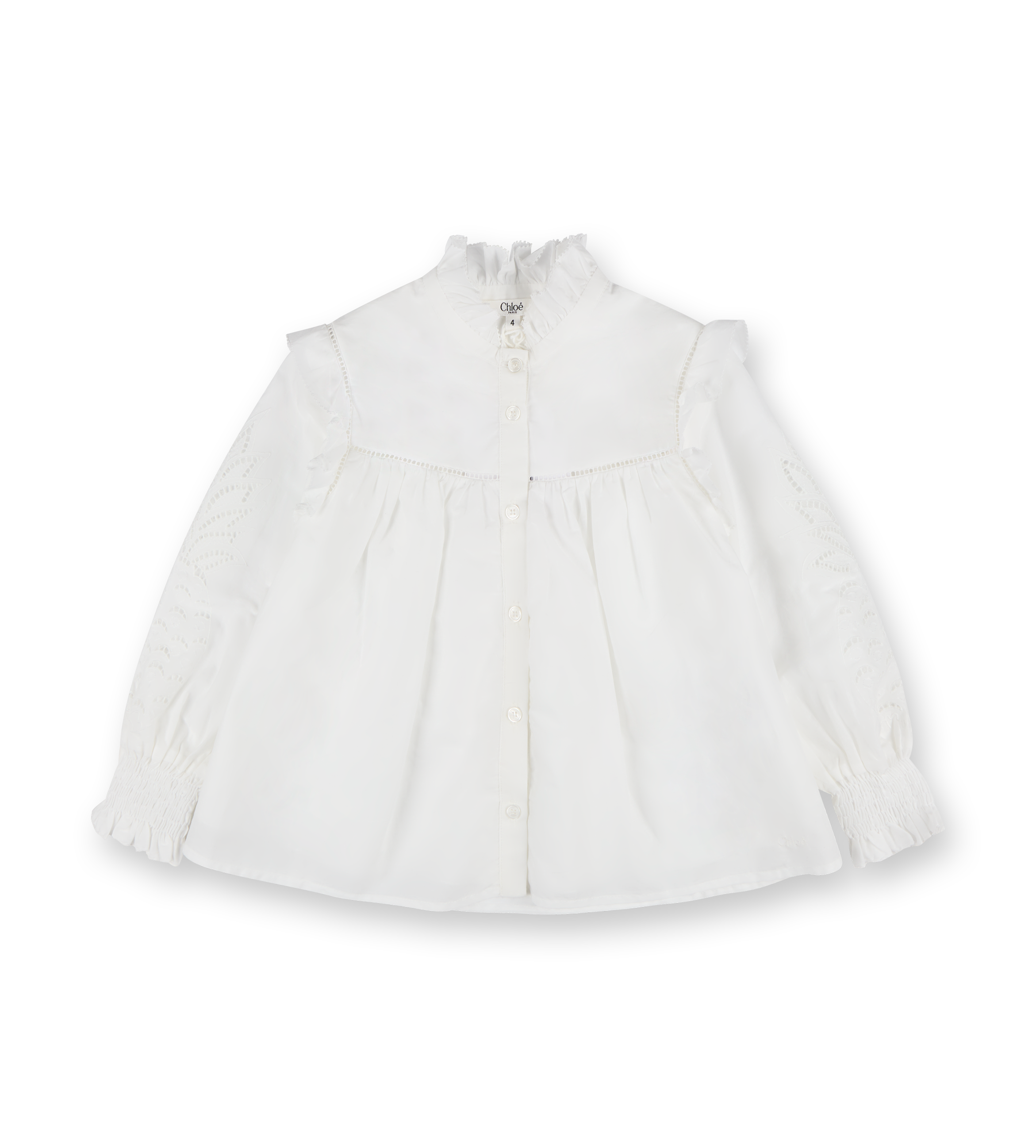 Ruffled Blouse White