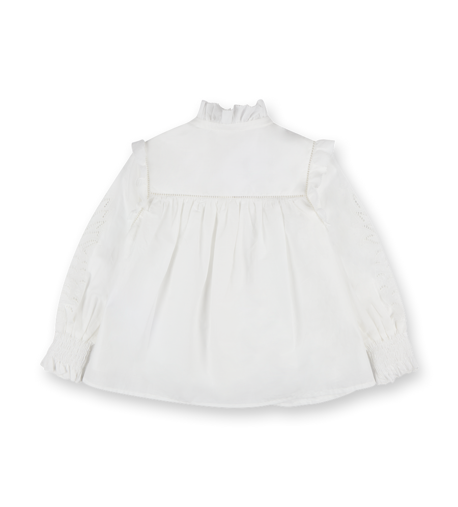 Ruffled Blouse White