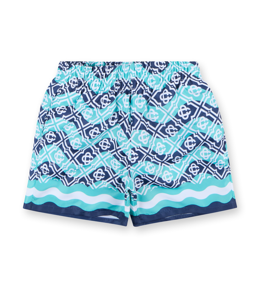 Monogram Wave Swimshorts Turquoise