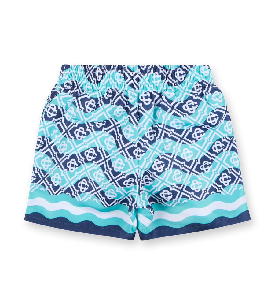 Monogram Wave Swimshorts Turquoise