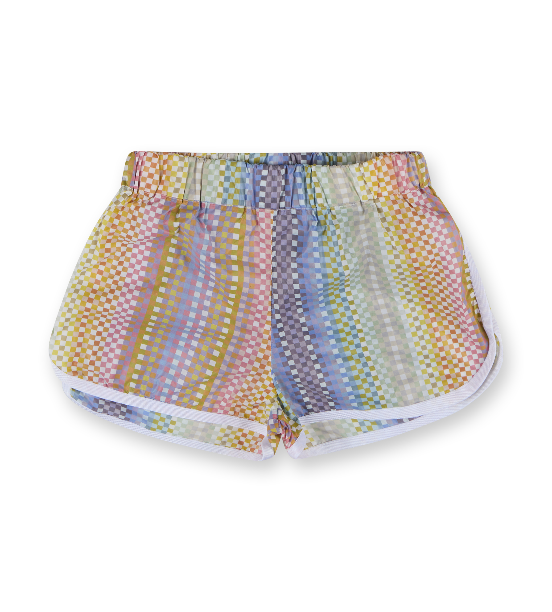 Checked-print Shorts Multicolor/Fuchsia