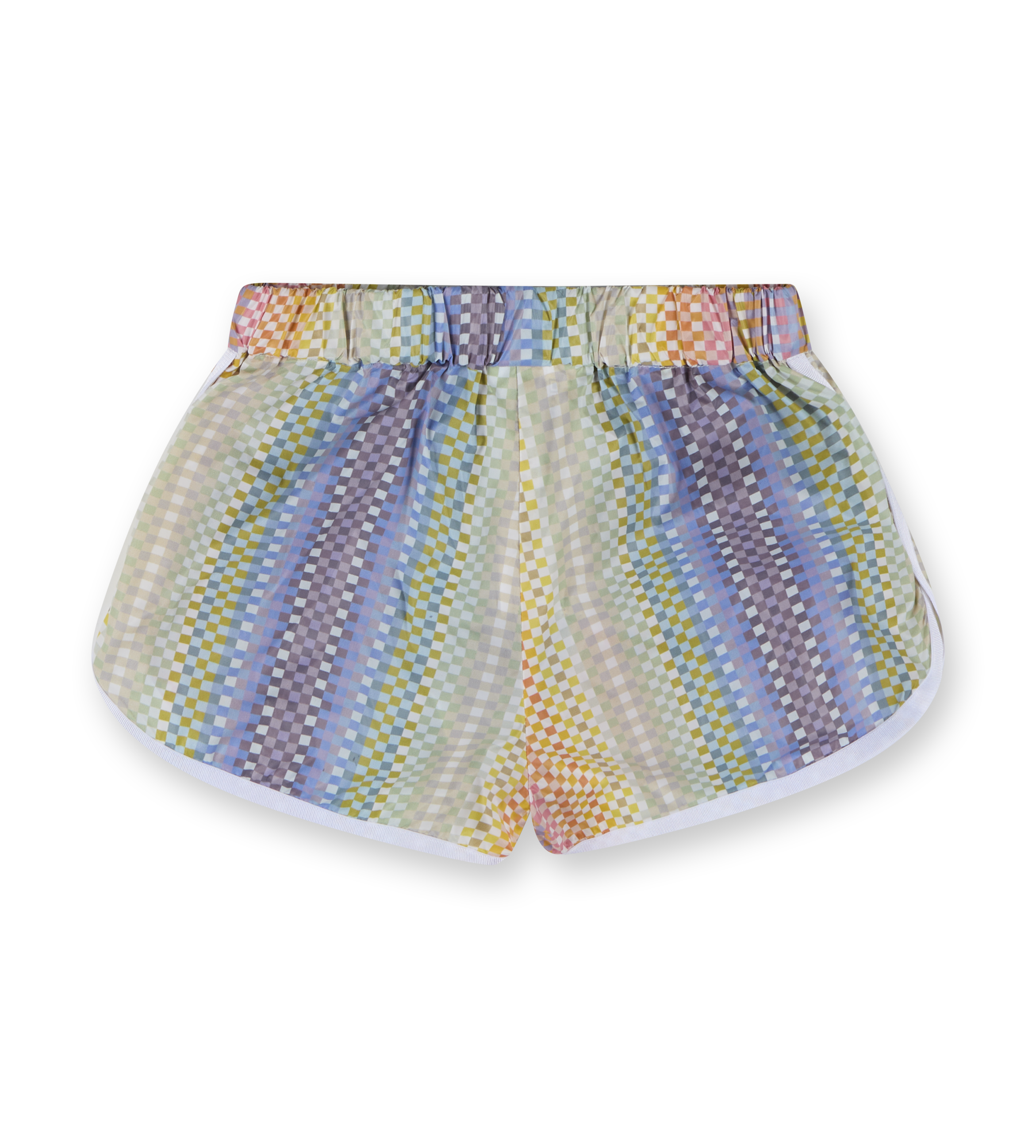 Checked-print Shorts Multicolor/Fuchsia