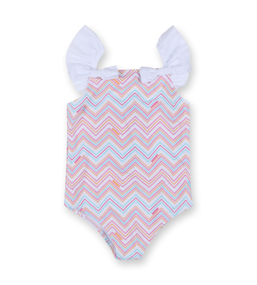 Swim Suit White/Pink