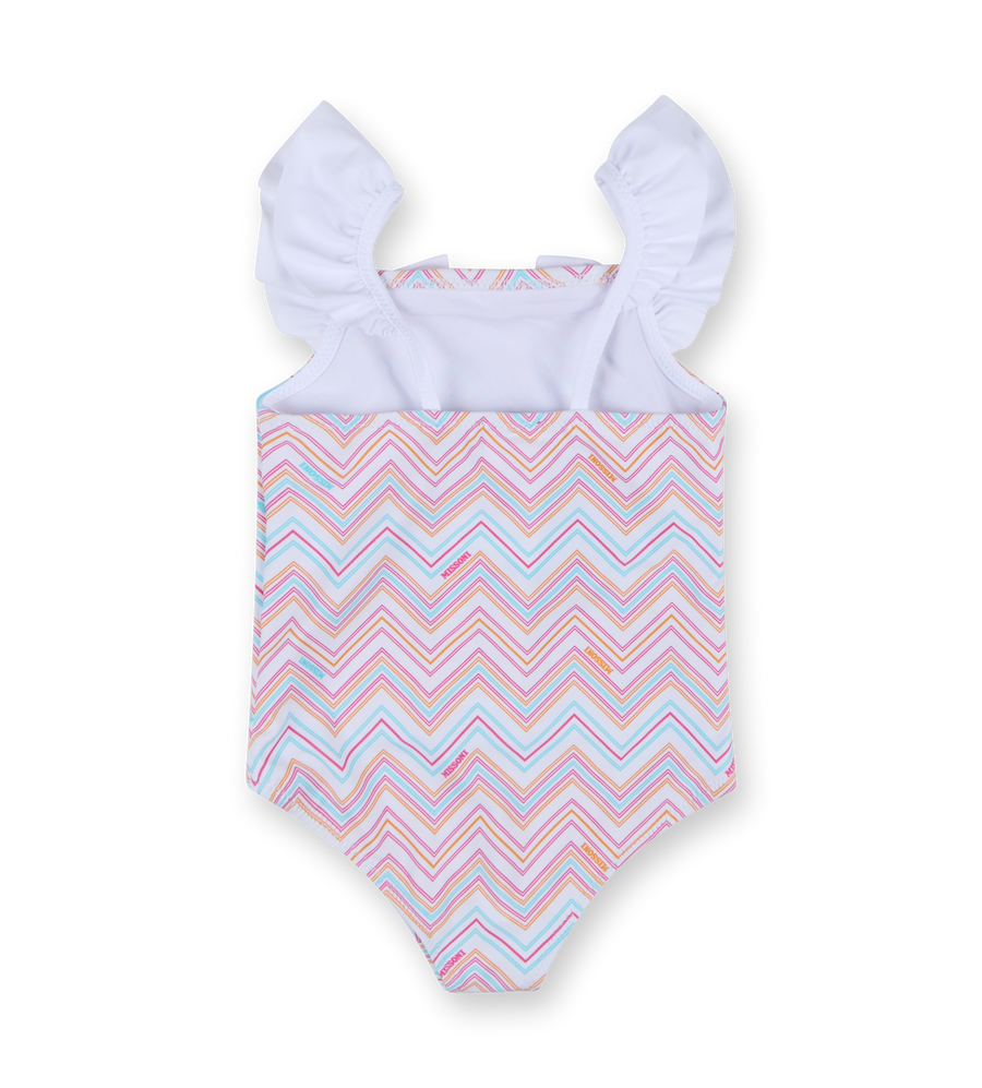 Swim Suit White/Pink