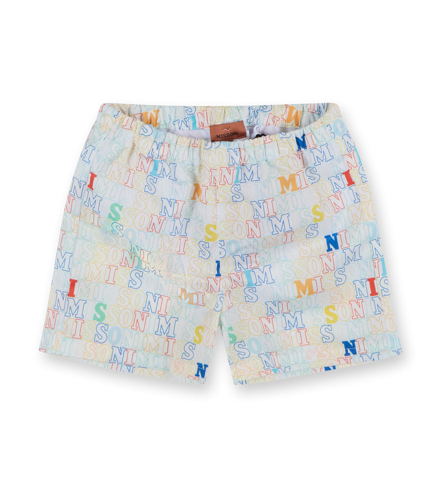 Baby Swimshorts White/Colourful