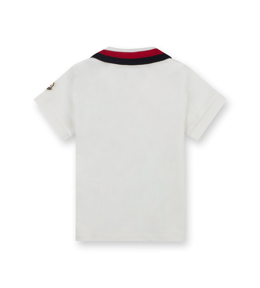 Embroidered Logo Polo Shirt White