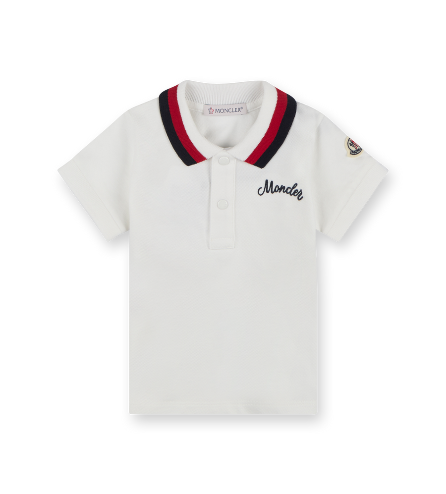 Embroidered Logo Polo Shirt White