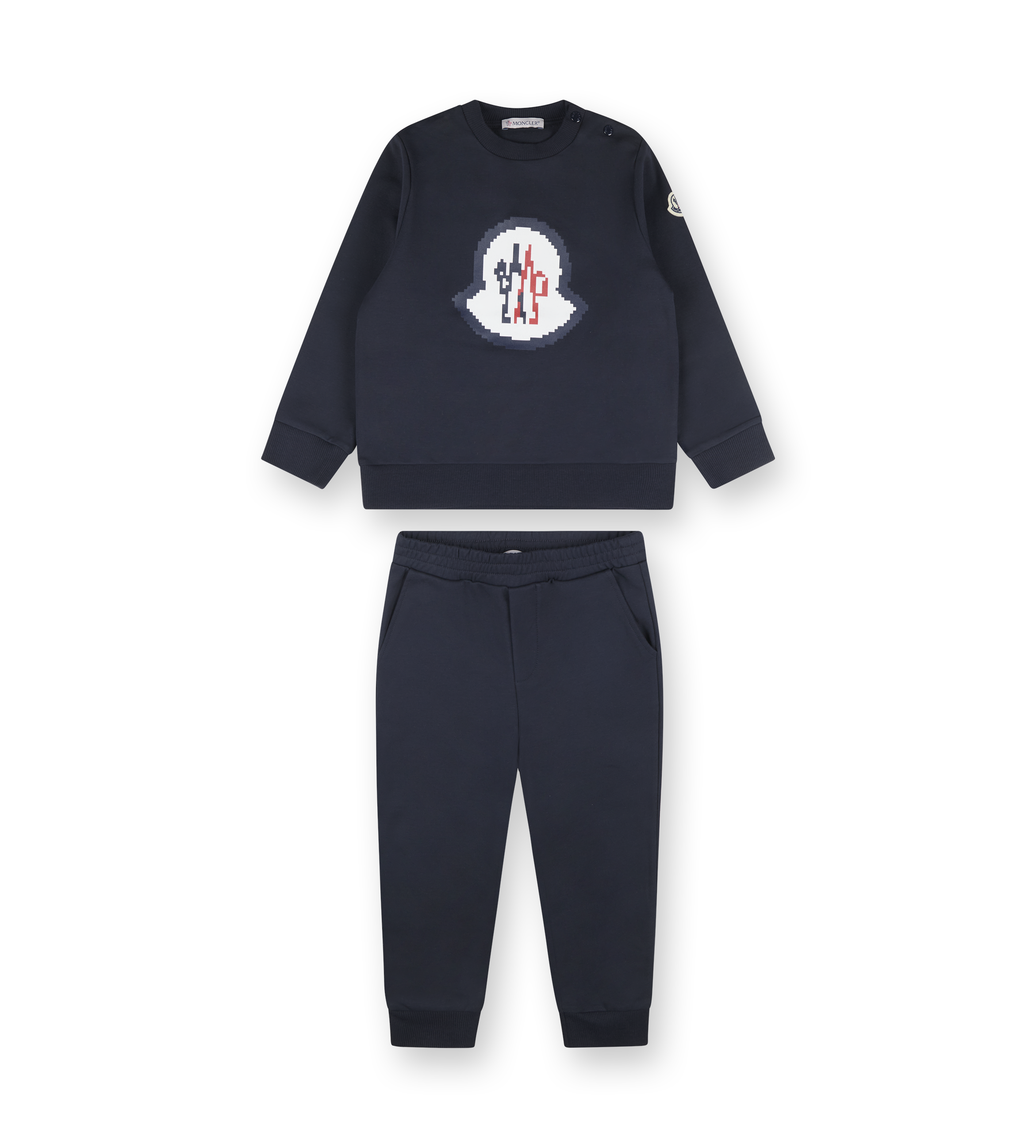 Pixel Logo Cotton Tracksuit Set Night Blue