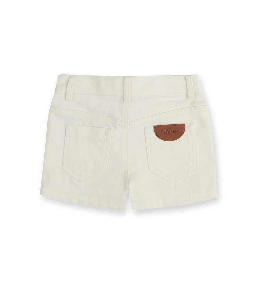 Denim Shorts White